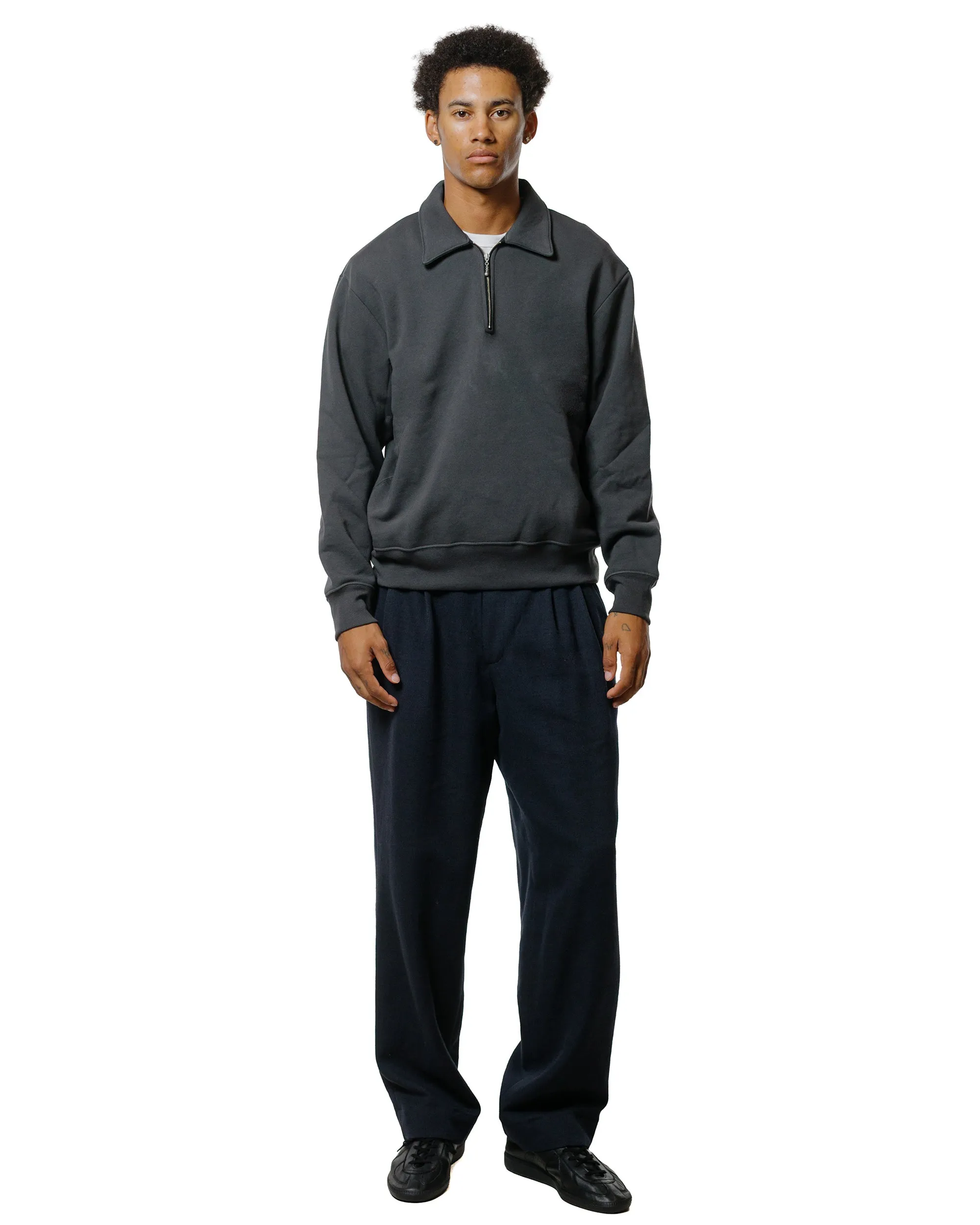 Lady White Co. Cotton Wool Quarter Zip Sweatshirt Faded Black sold by Lost & Found product image thumbnail 4