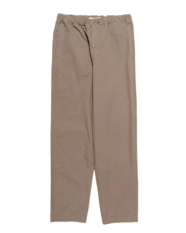 Norse Projects Ezra Regular Mineral Dyed Fine Twill Trousers Walnut sold by Lost & Found