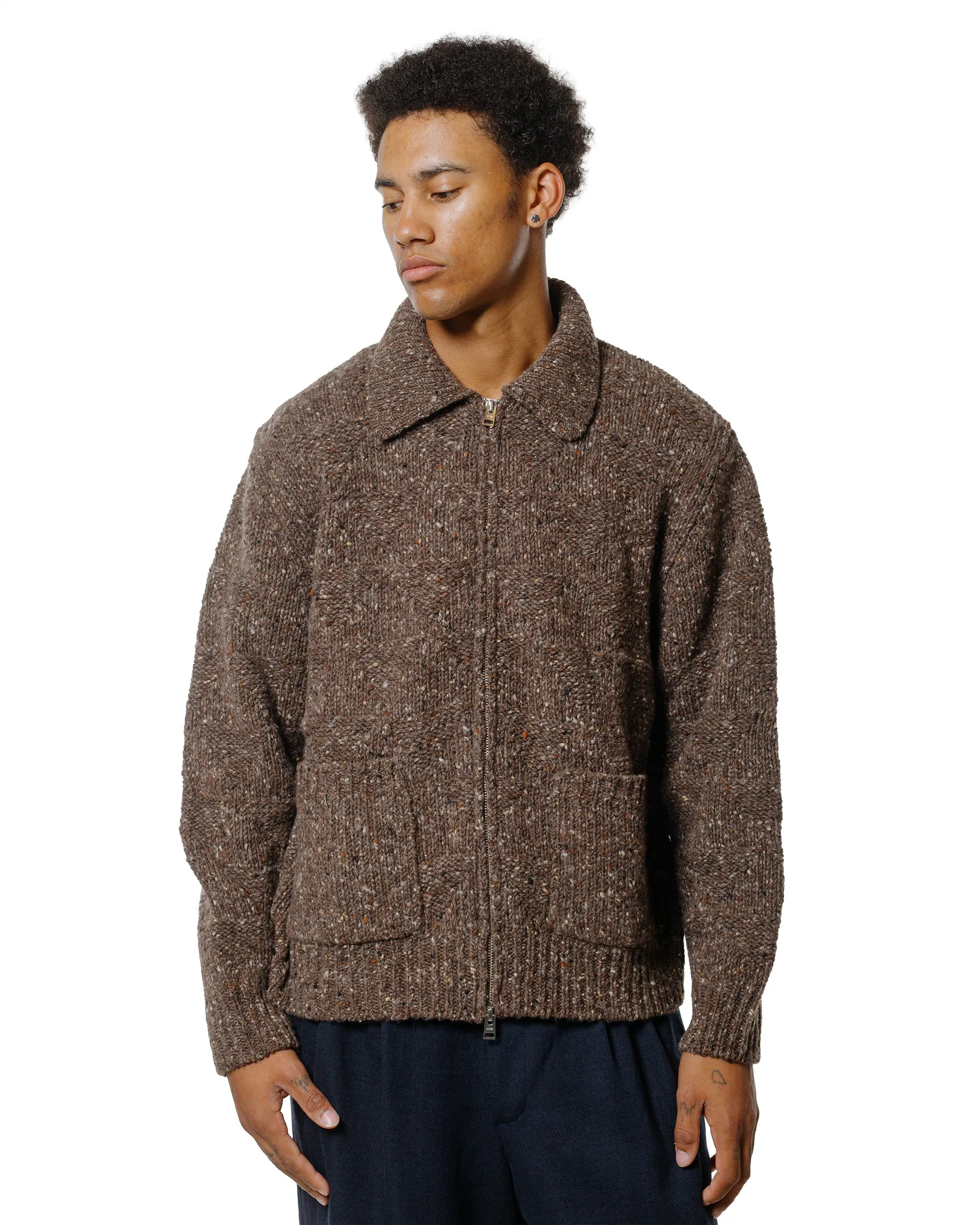 Norse Projects Erik Donegal Diamond Jacket Seal Brown sold by Lost & Found product image thumbnail 2