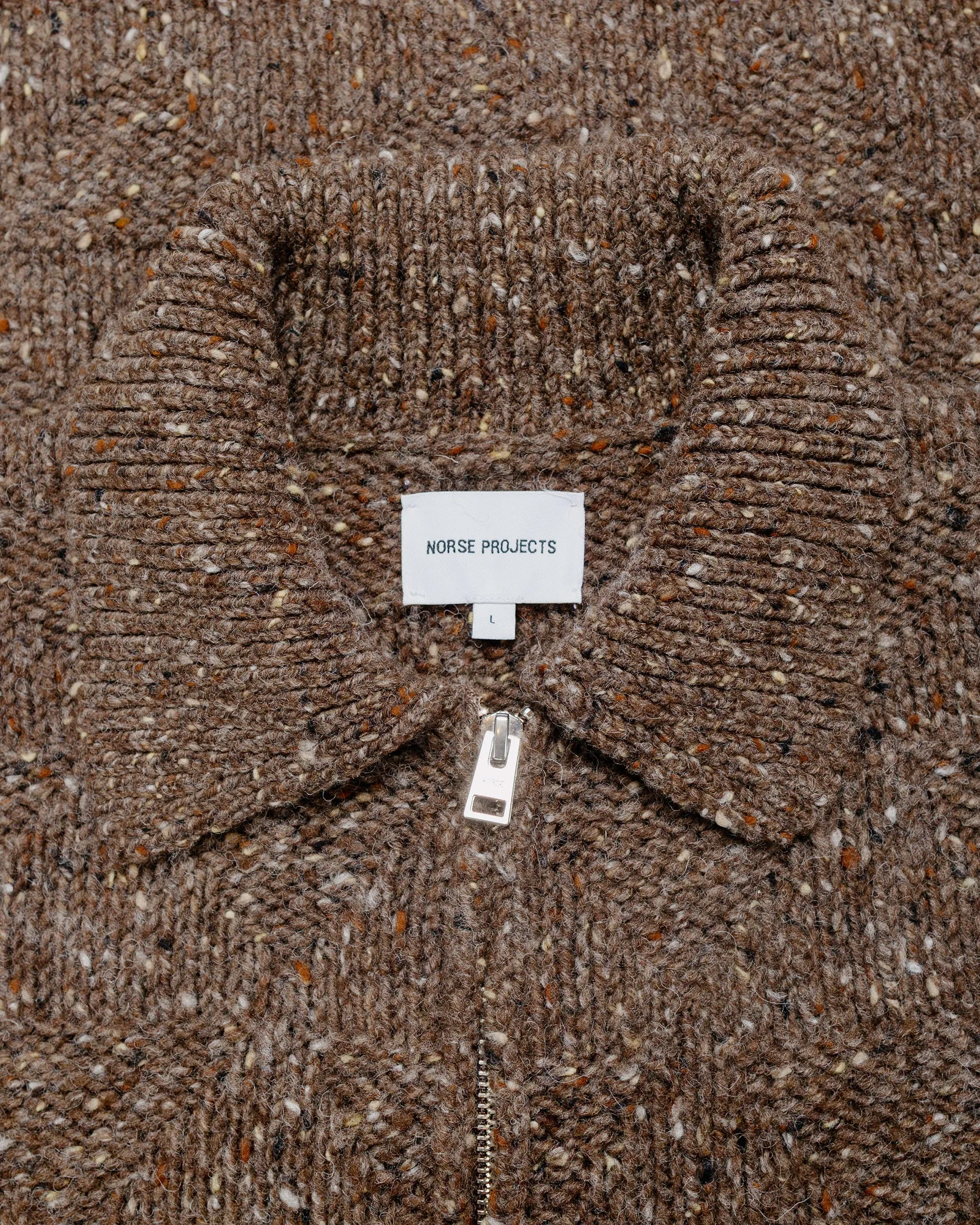 Norse Projects Erik Donegal Diamond Jacket Seal Brown sold by Lost & Found product image thumbnail 5