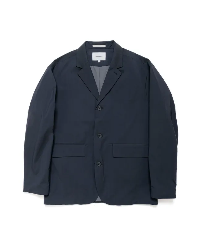Norse Projects Nilas Alpinix Smart Merino Jacket Dark Navy sold by Lost & Found
