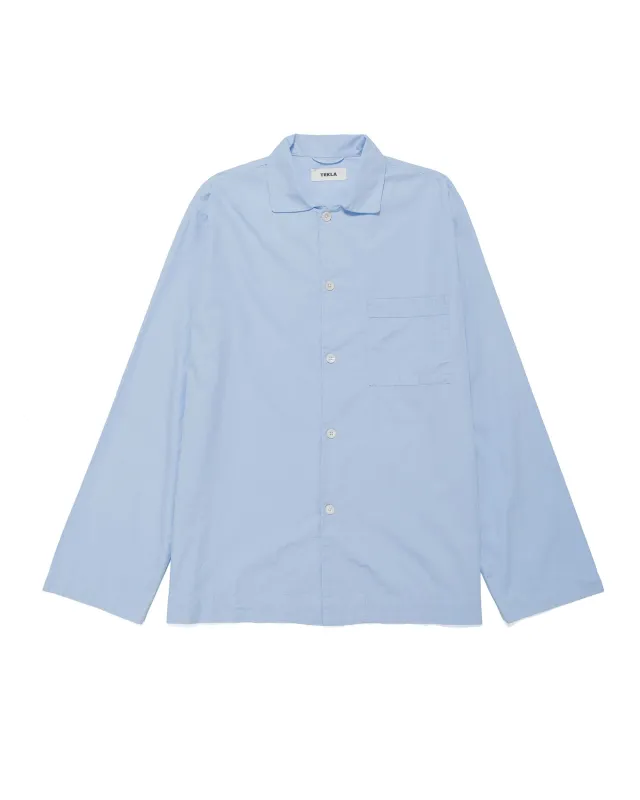 Tekla Poplin Pyjama Shirt Shirt Blue sold by Lost & Found