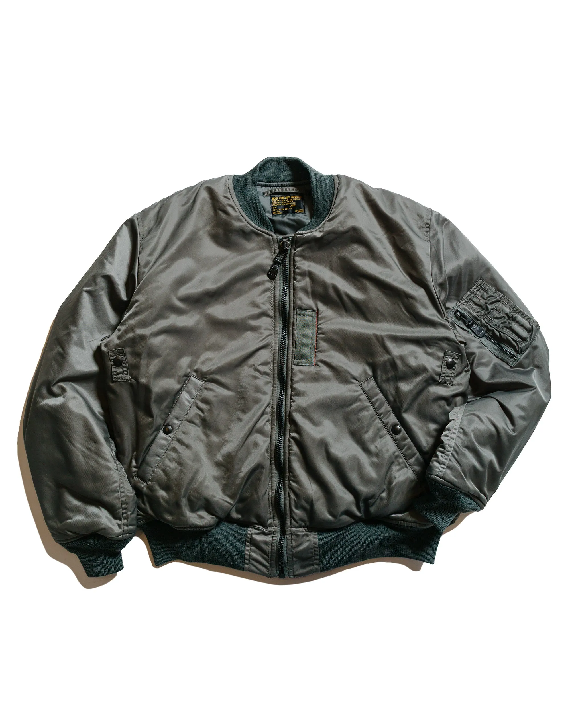 The Real McCoy's MJ25112 Type MA-1 Real McFoy Mfg. Co. Sage Green sold by Lost & Found