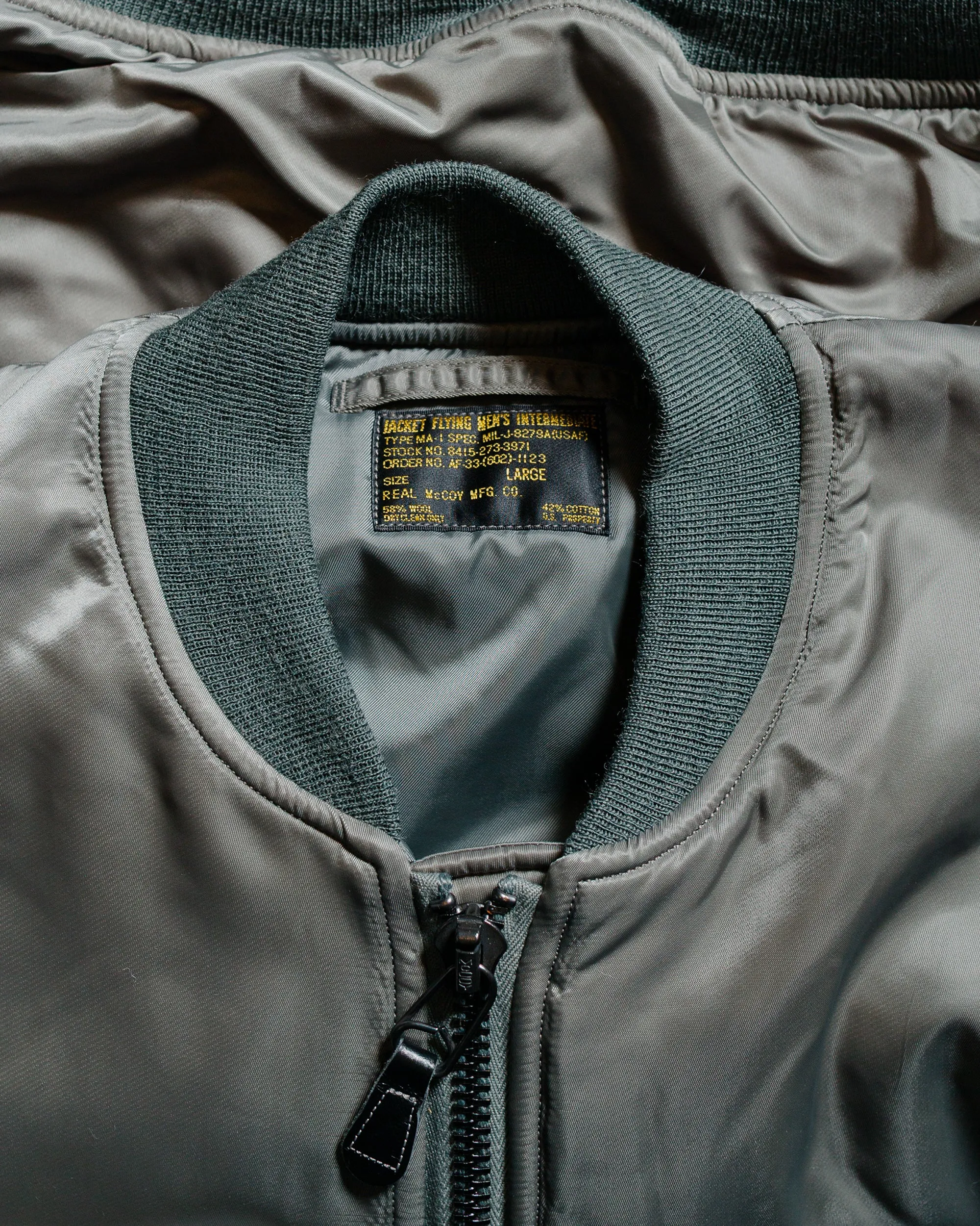 The Real McCoy's MJ25112 Type MA-1 Real McFoy Mfg. Co. Sage Green sold by Lost & Found product image thumbnail 5