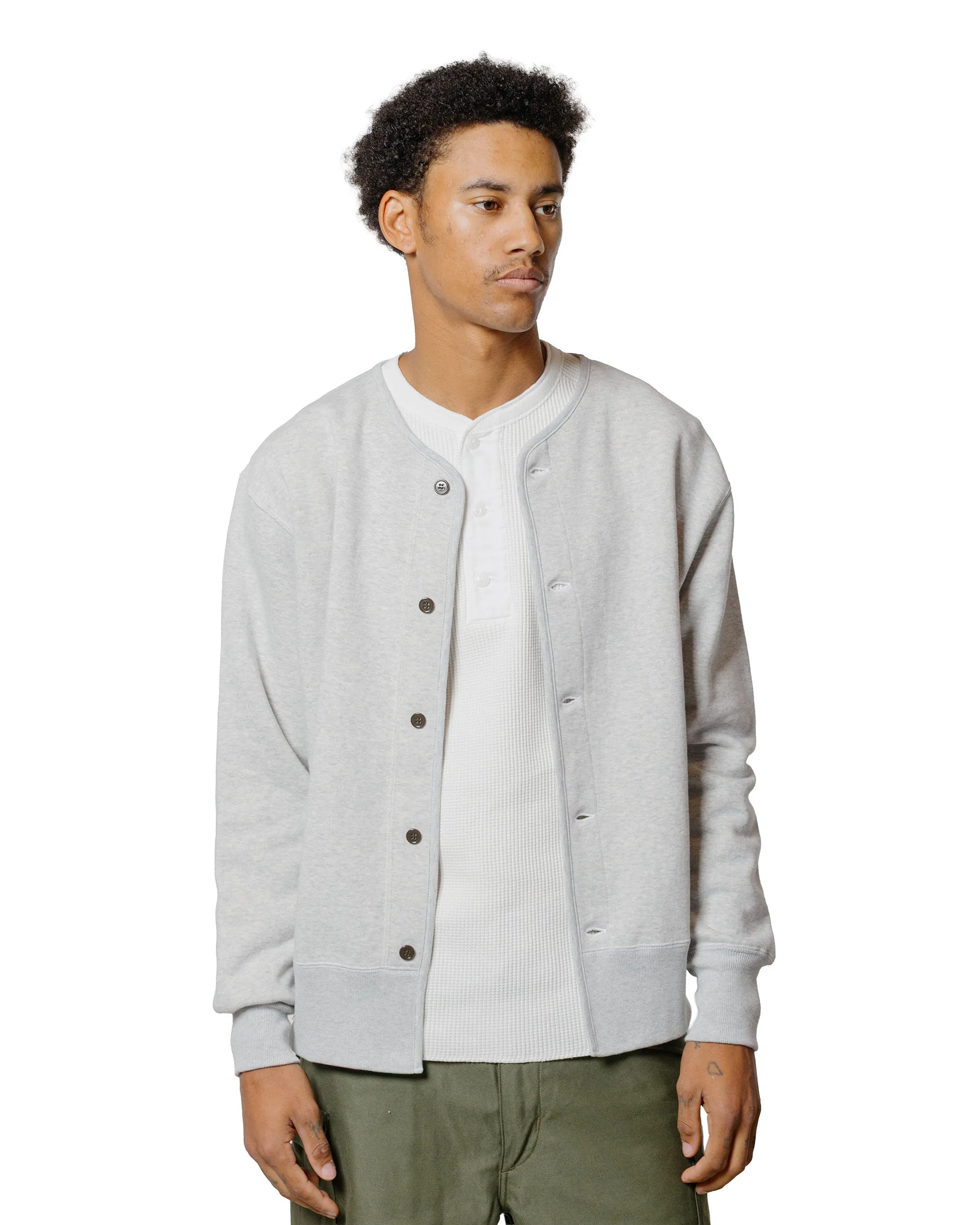 The Real McCoy’s MC25112 U.S.N. Cotton Cardigan Snow Grey sold by Lost & Found product image thumbnail 2