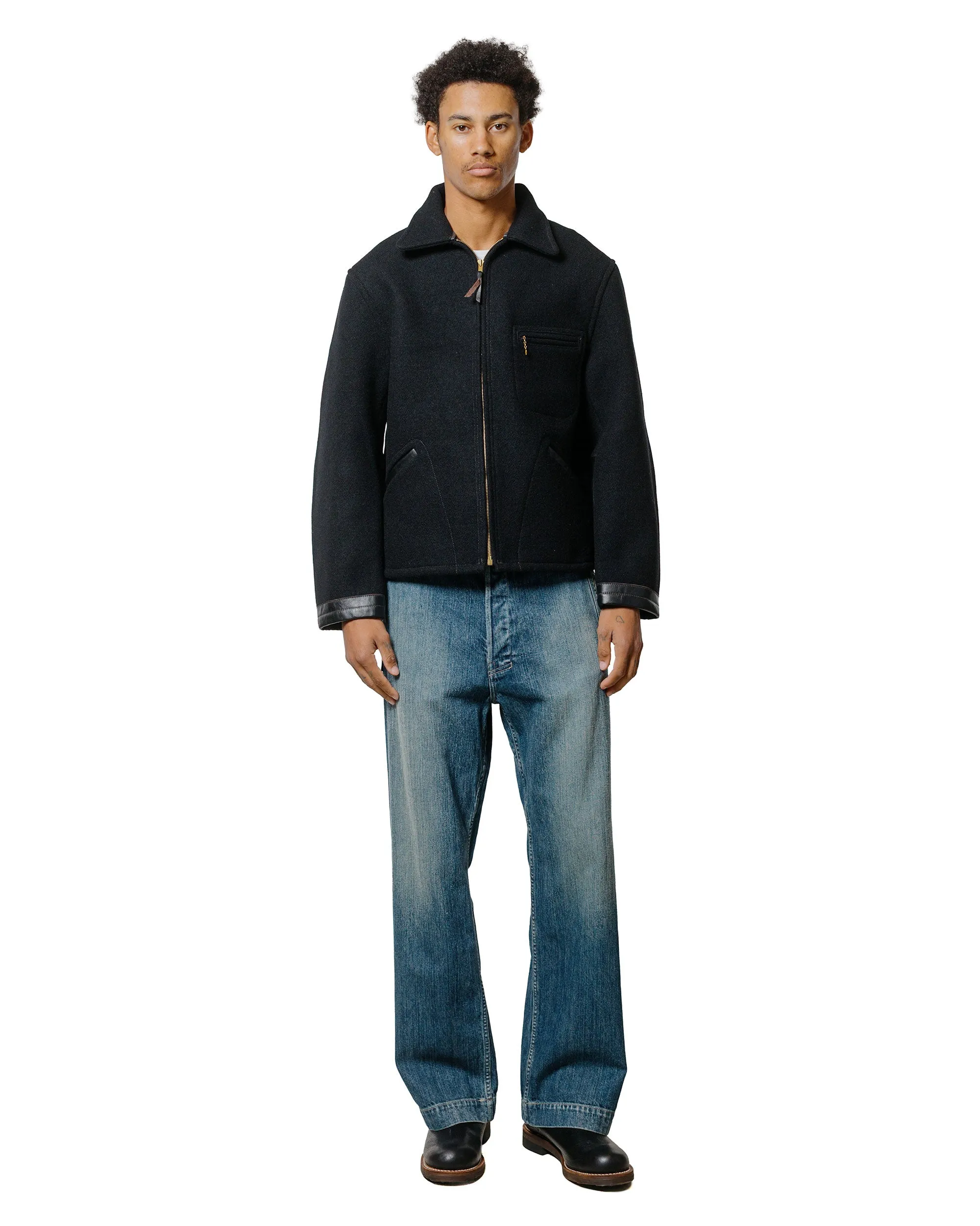 The Real McCoy's MJ25111 Wool Field Sports Jacket Black sold by Lost & Found product image thumbnail 4