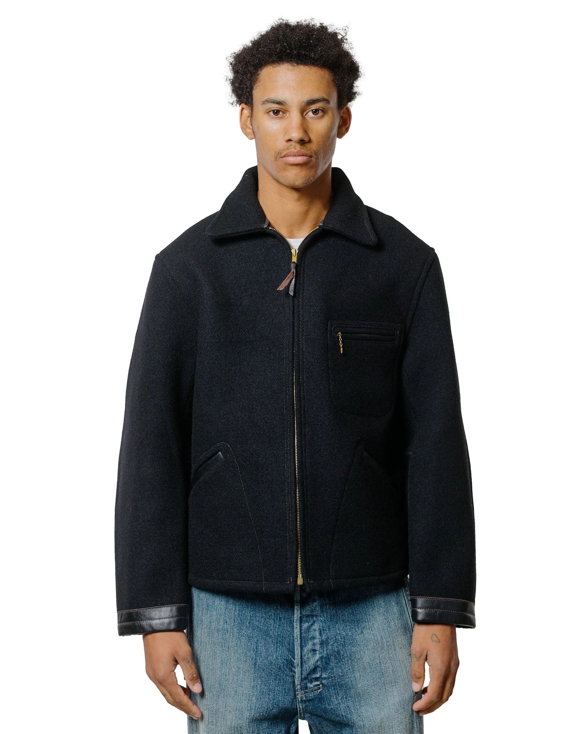 The Real McCoy's MJ25111 Wool Field Sports Jacket Black sold by Lost & Found product image thumbnail 2