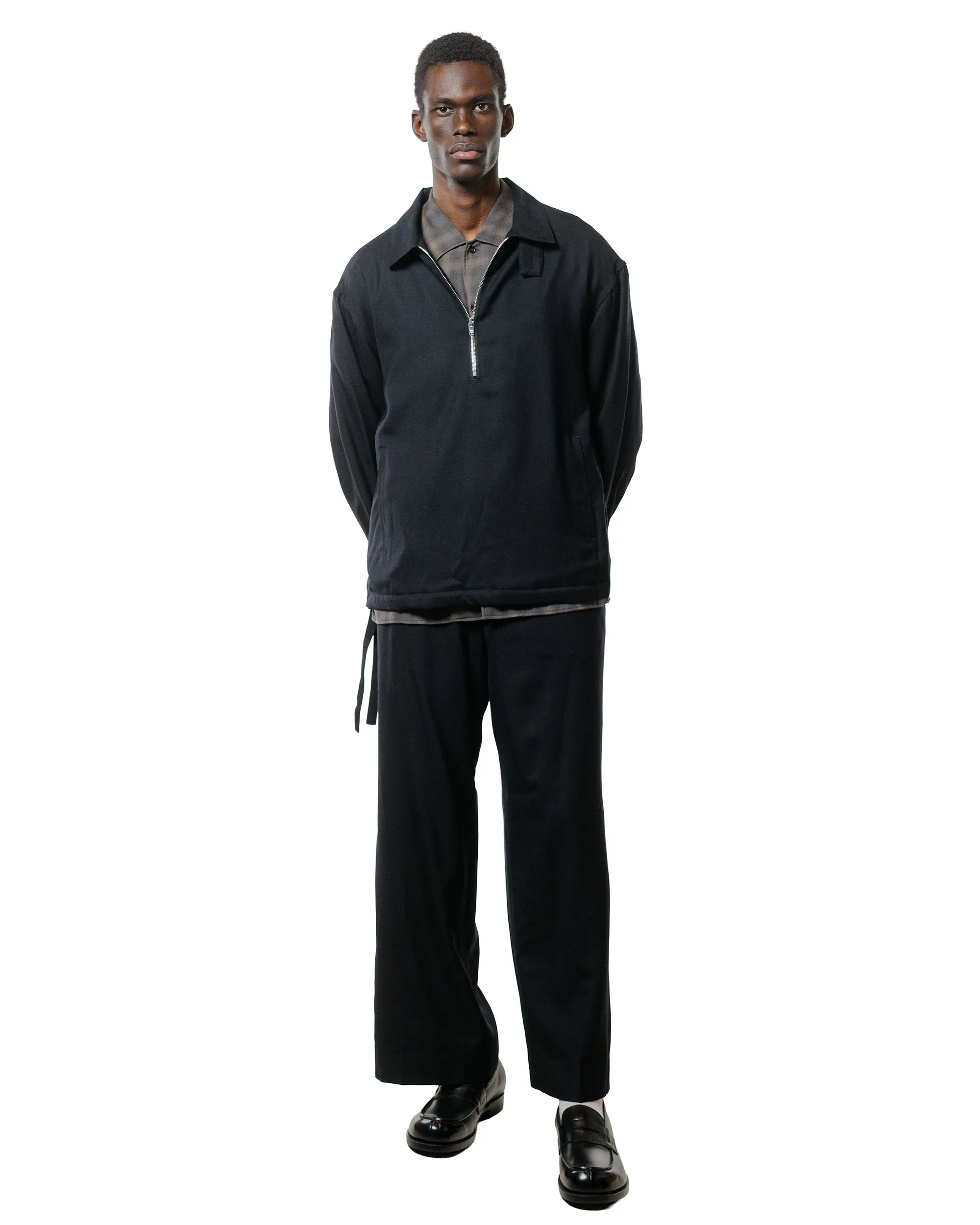 MARKAWARE Half Zip Service Jacket 2/80 Organic Wool Viyella Black sold by Lost & Found product image thumbnail 4