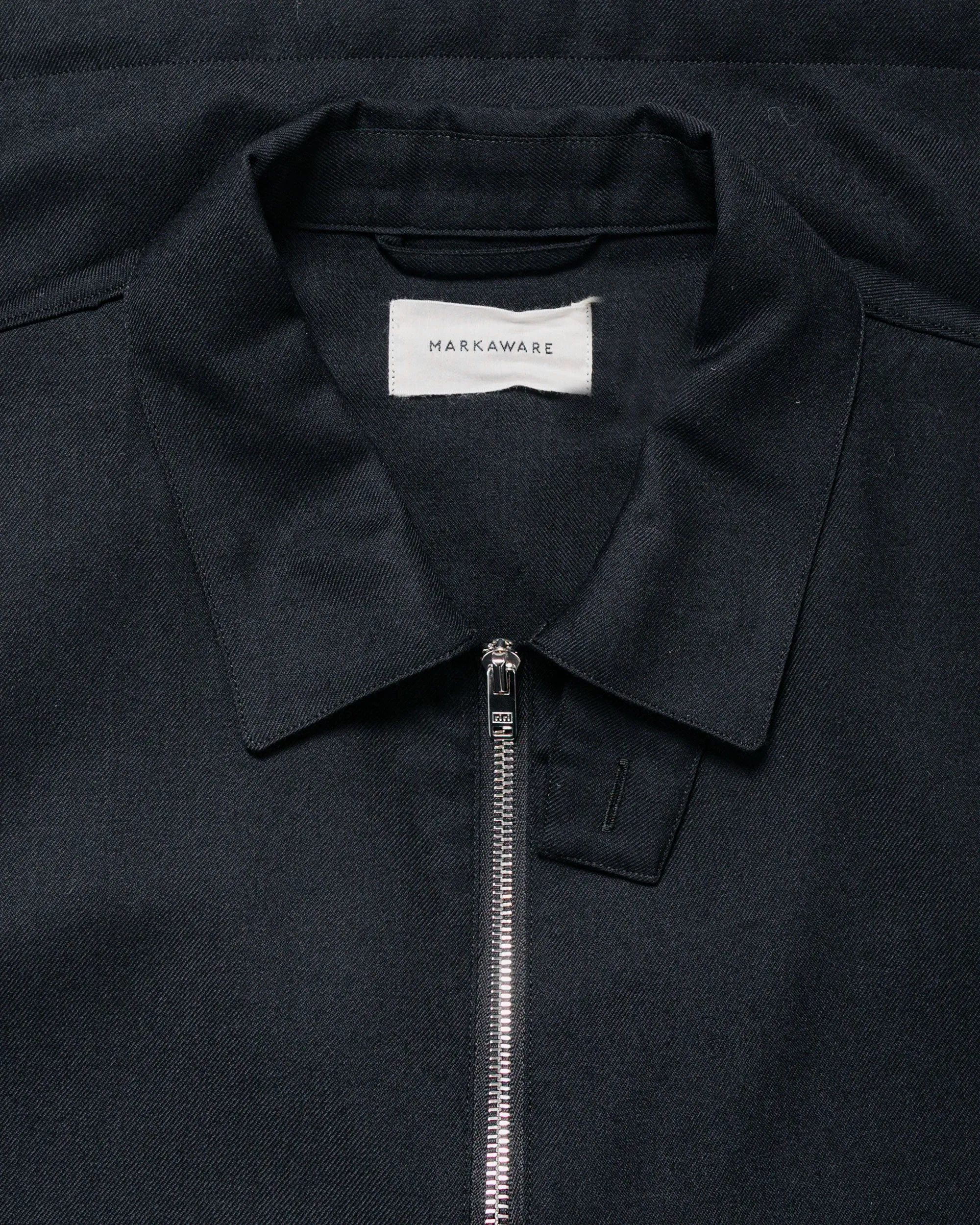 MARKAWARE Half Zip Service Jacket 2/80 Organic Wool Viyella Black sold by Lost & Found product image thumbnail 5