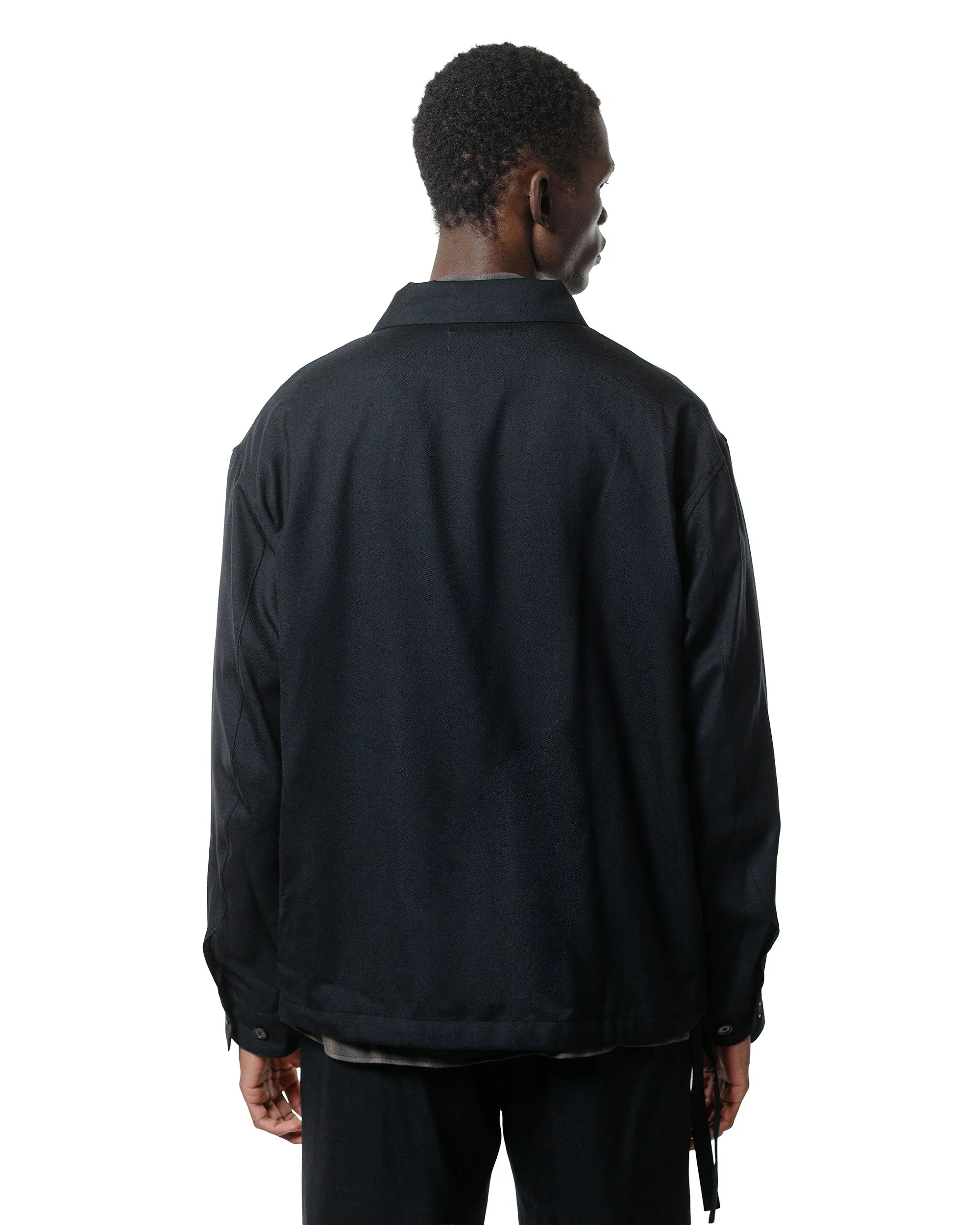 MARKAWARE Half Zip Service Jacket 2/80 Organic Wool Viyella Black sold by Lost & Found product image thumbnail 3