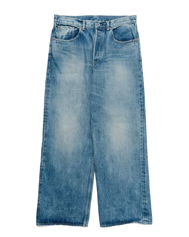 marka Wide Leg Jeans Organic Cotton 13.5oz Selvedge Denim Used Washed sold by Lost & Found