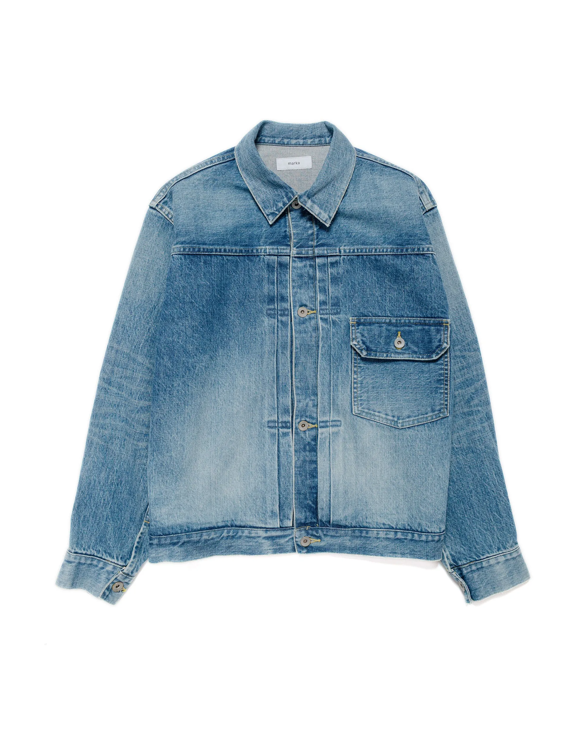 marka Type-1 Denim Jacket 13.5oz Selvedge Denim Used Washed sold by Lost & Found