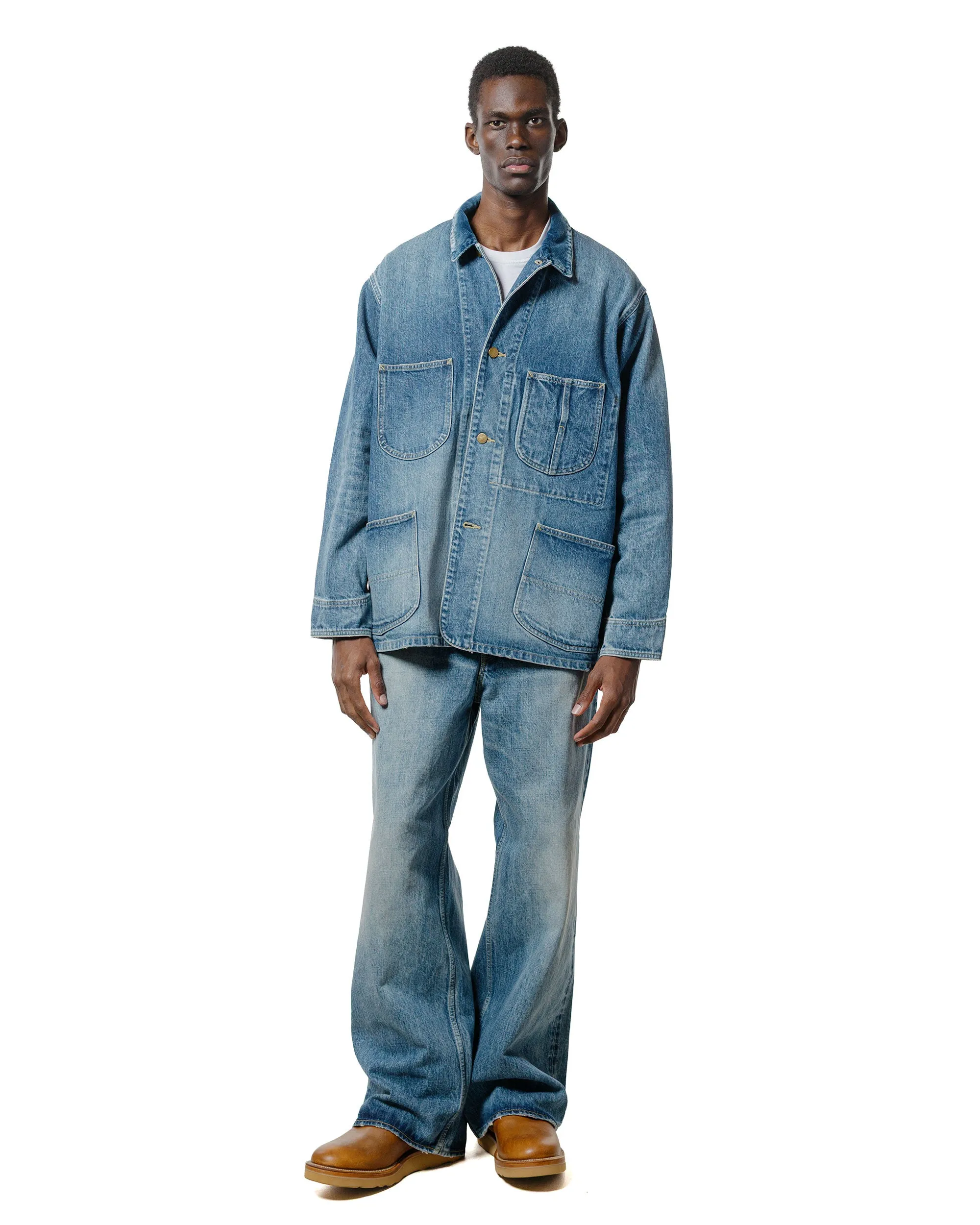 marka Denim Coverall Jacket 13.5oz Selvedge Denim Used Wash sold by Lost & Found product image thumbnail 4
