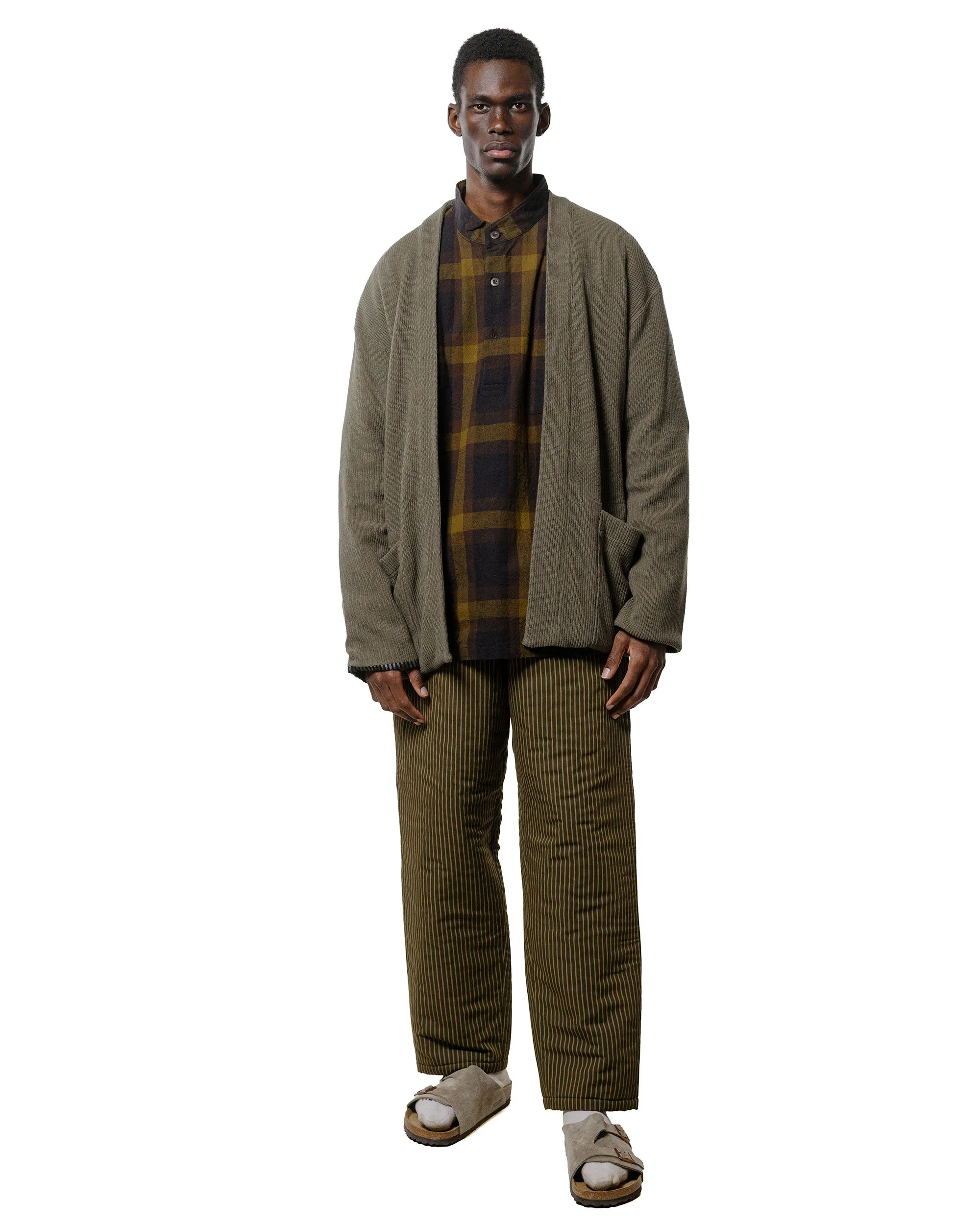 ts(s) Lined Easy Cardigan Rib Stitch Cotton Jersey Olive sold by Lost & Found product image thumbnail 4