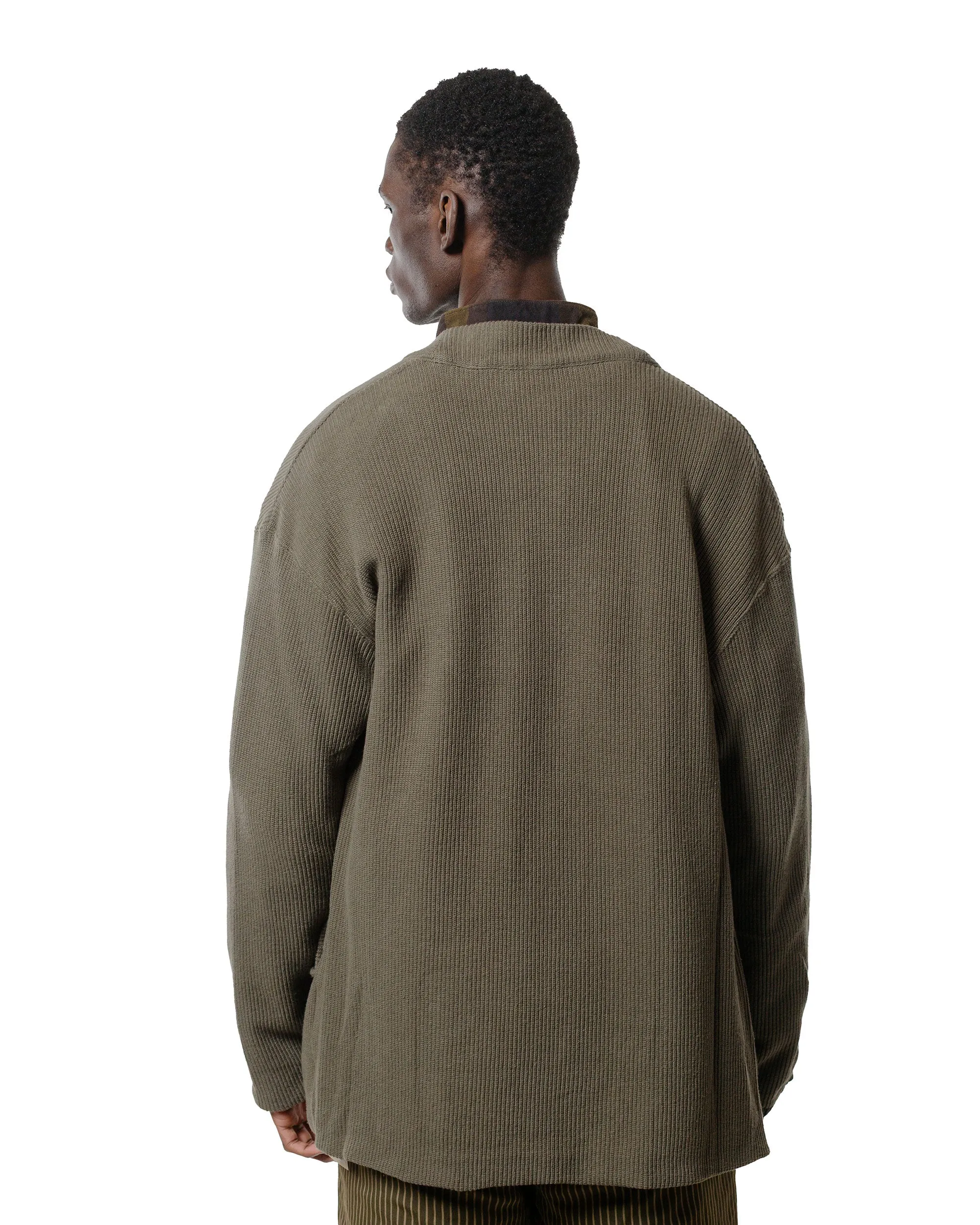 ts(s) Lined Easy Cardigan Rib Stitch Cotton Jersey Olive sold by Lost & Found product image thumbnail 3