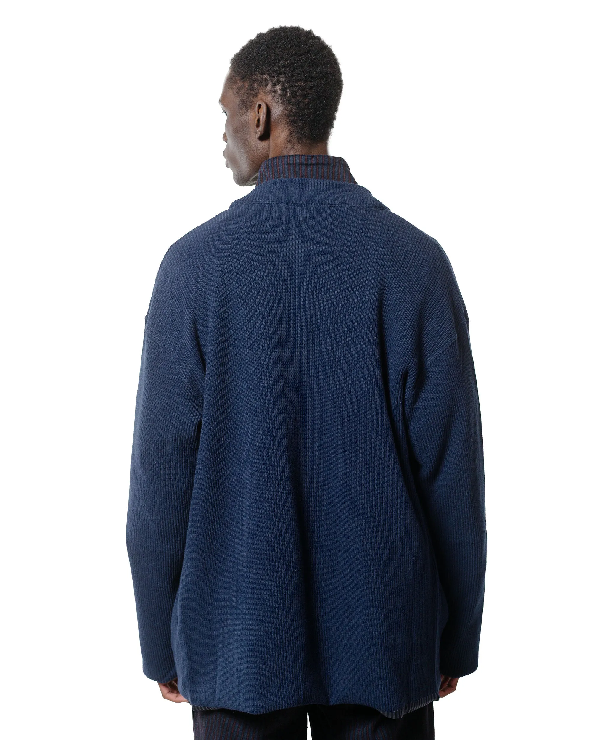 ts(s) Lined Easy Cardigan Rib Stitch Cotton Jersey Navy sold by Lost & Found product image thumbnail 3