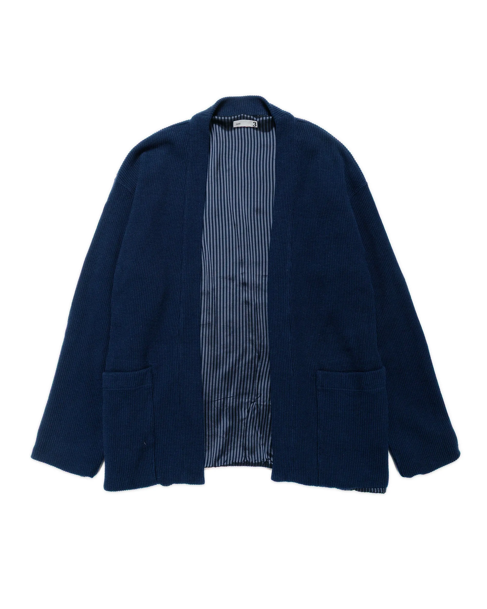 ts(s) Lined Easy Cardigan Rib Stitch Cotton Jersey Navy sold by Lost & Found