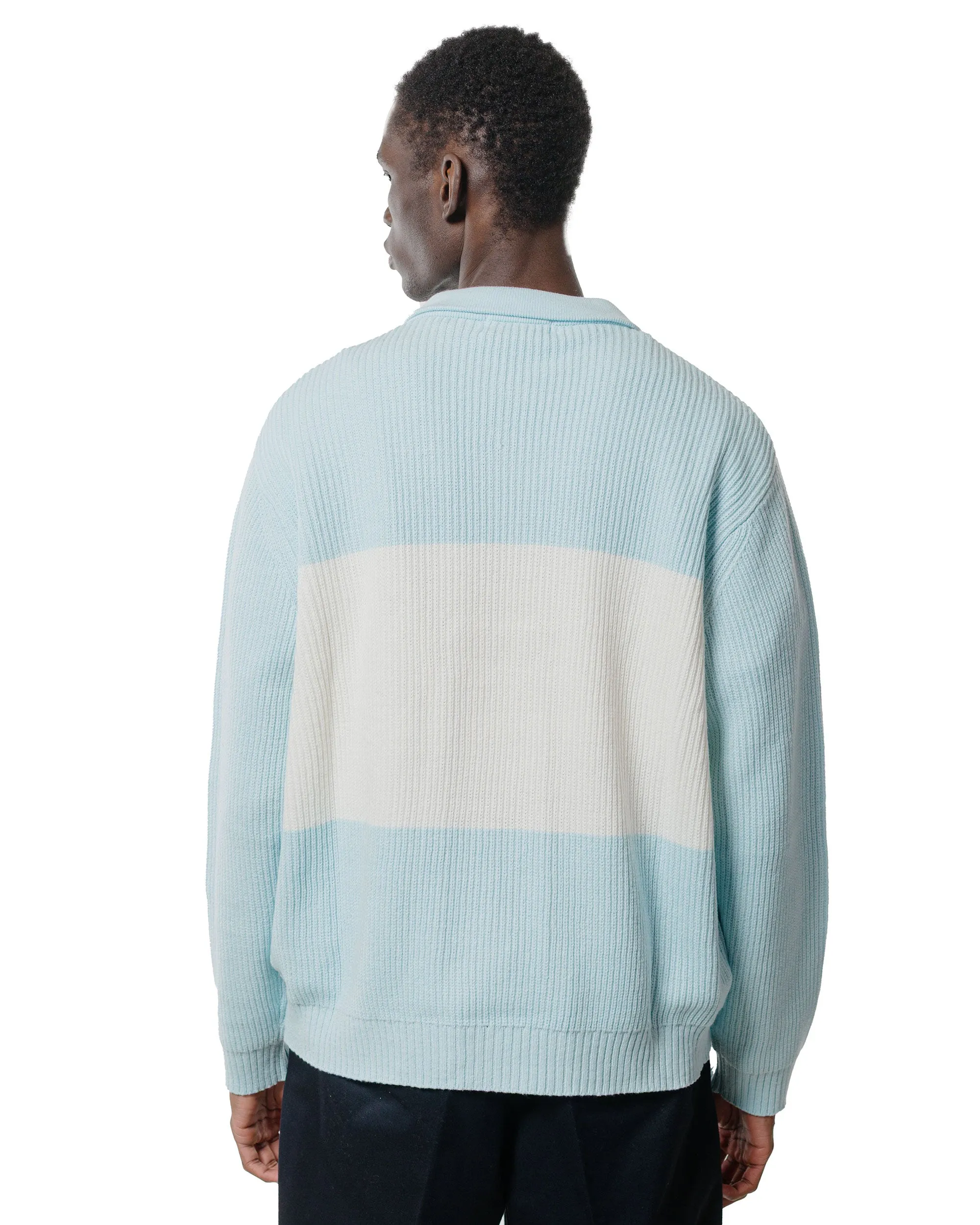 TTT MSW Zip Knit Polo Blue sold by Lost & Found product image thumbnail 3