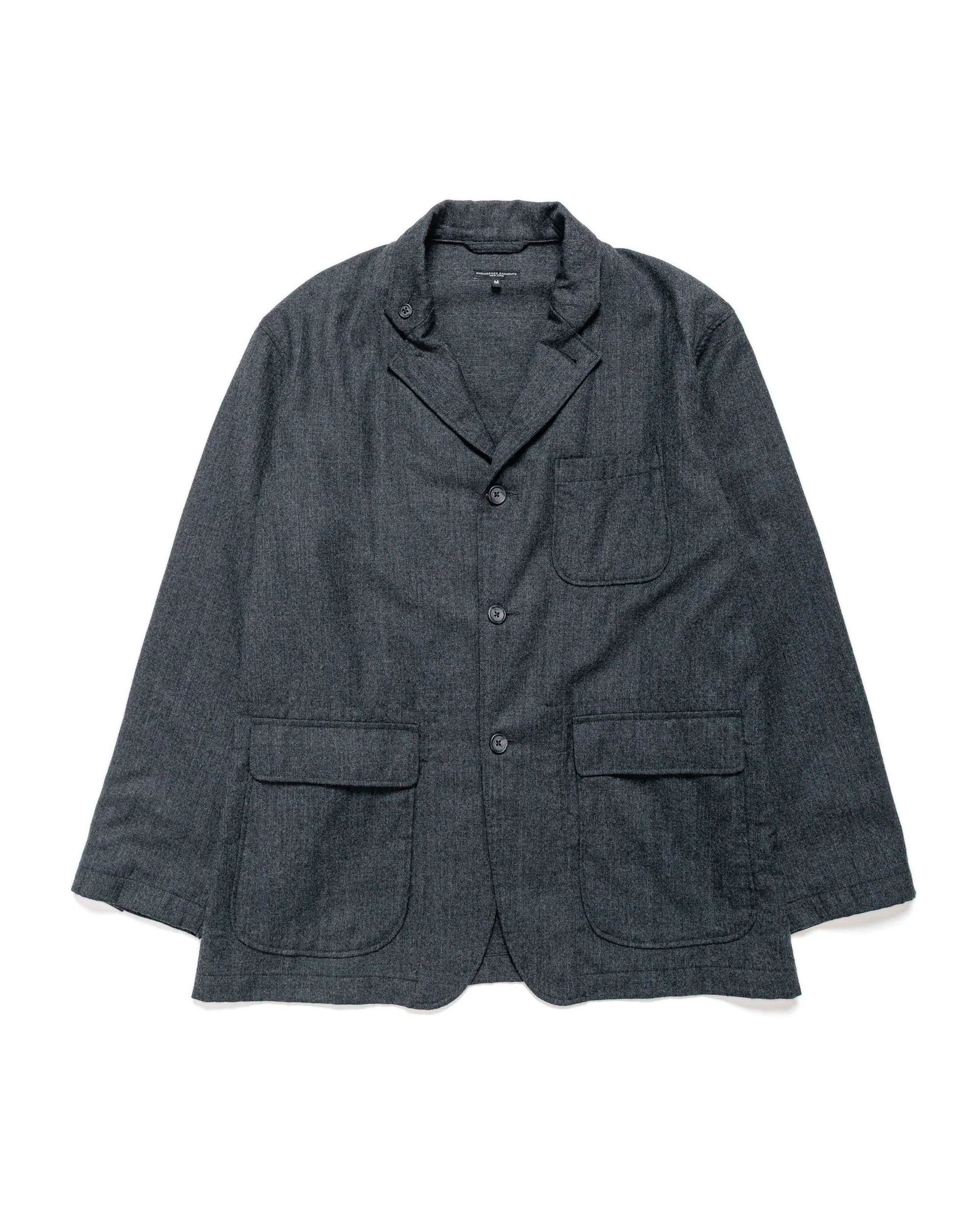 Engineered Garments Loiter Jacket Charcoal High Count Worsted Wool sold by Lost & Found