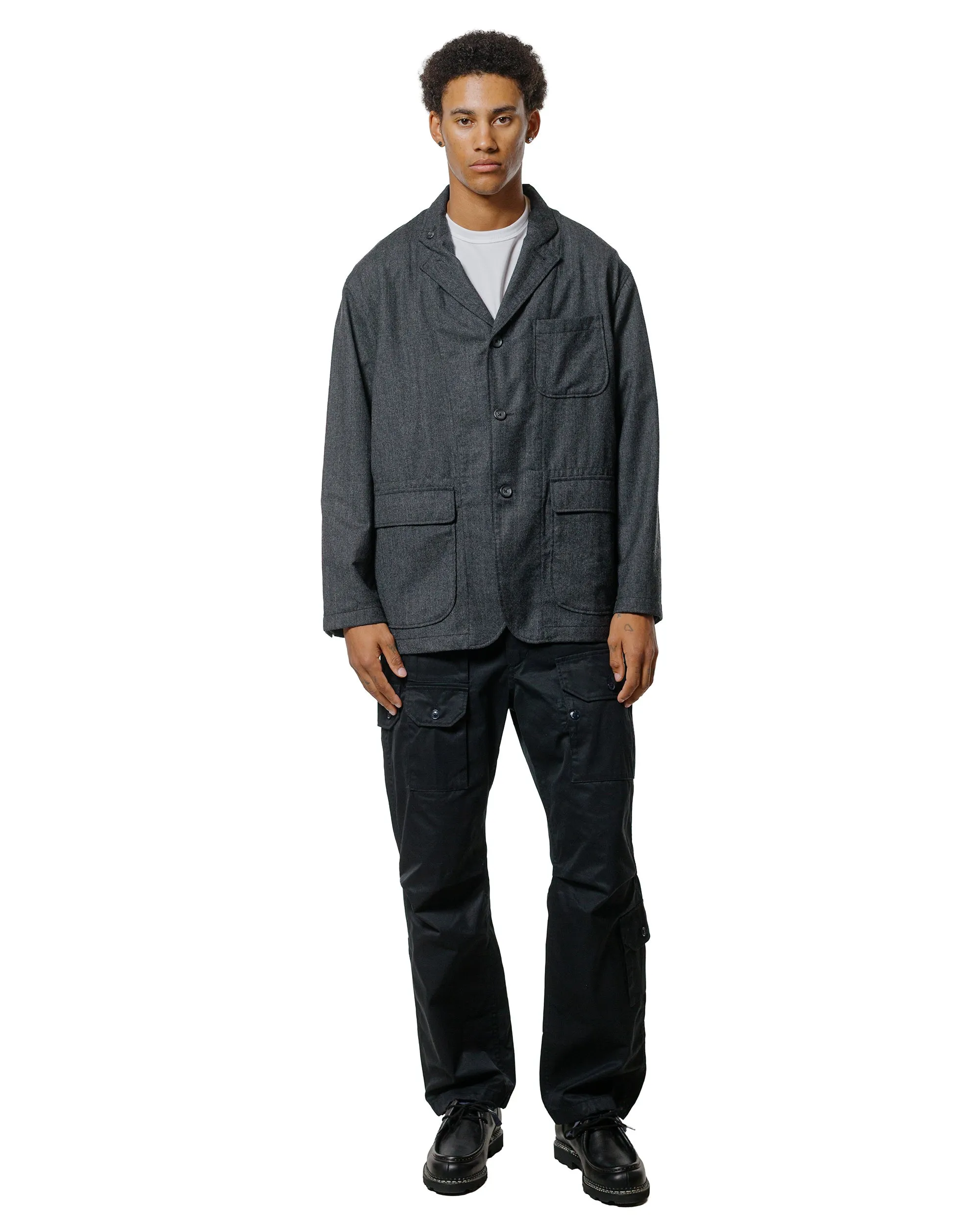 Engineered Garments Loiter Jacket Charcoal High Count Worsted Wool sold by Lost & Found product image thumbnail 4