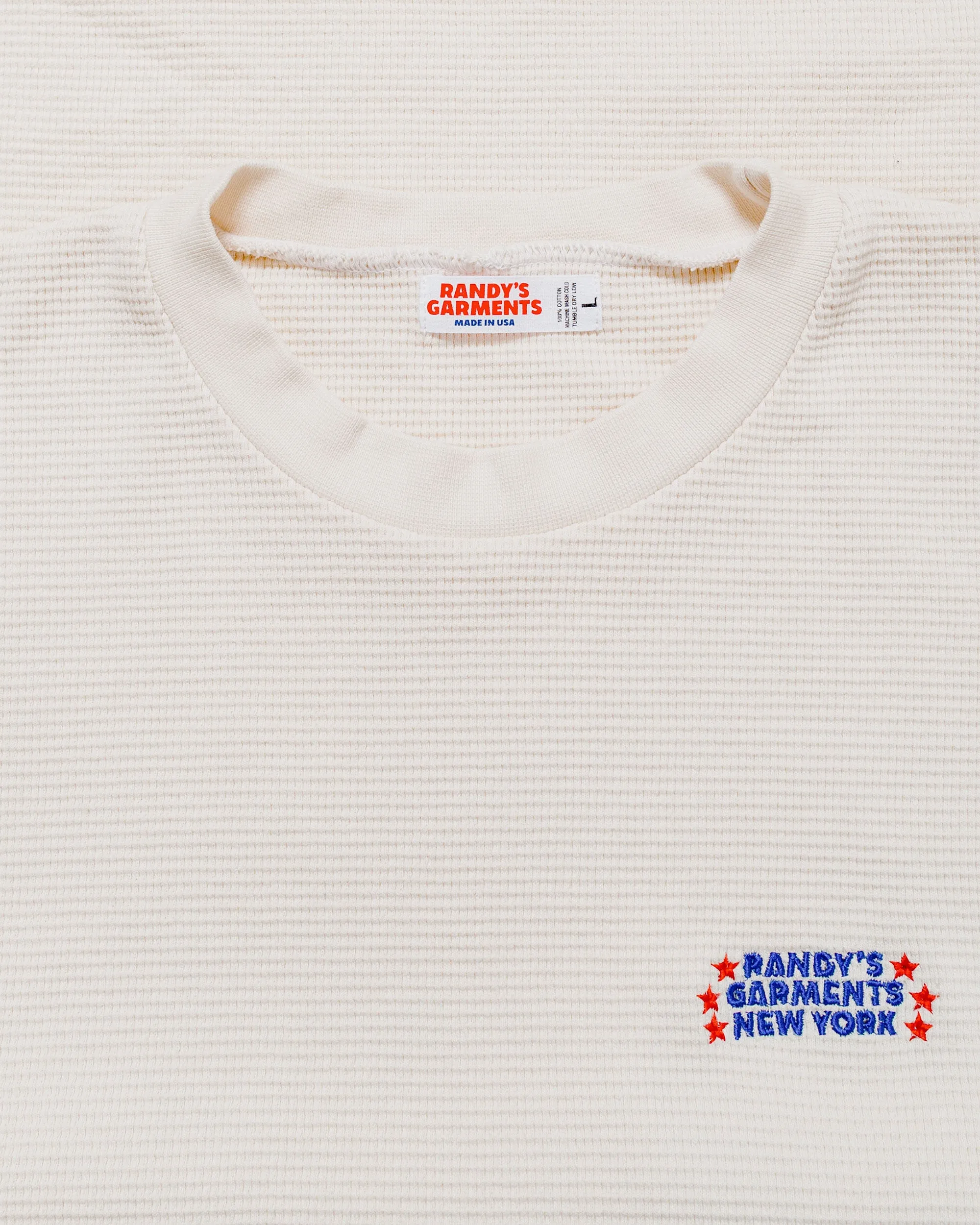 Randy's Garments Heavyweight Thermal Crewneck Natural sold by Lost & Found product image thumbnail 4