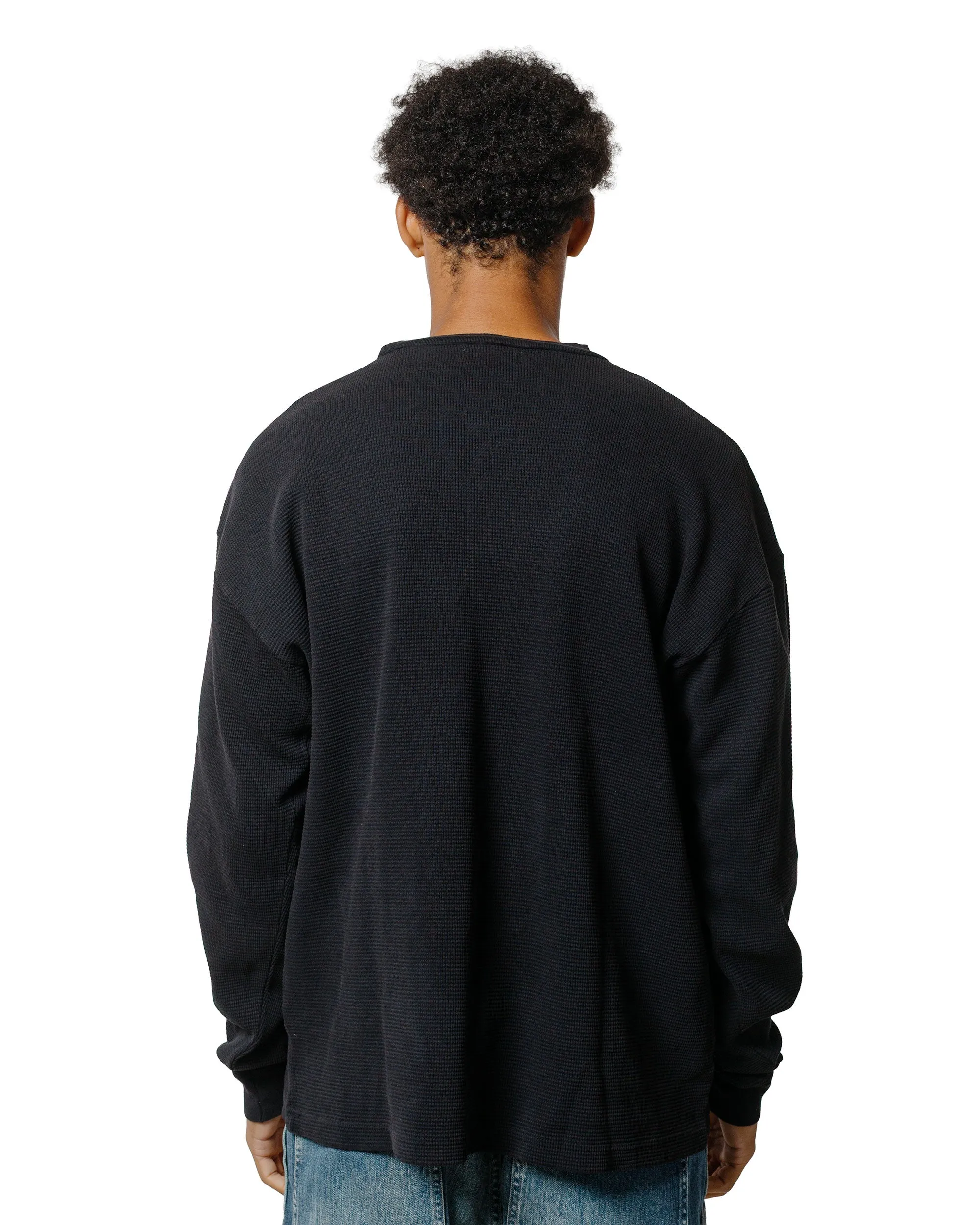 Randy's Garments Heavyweight Thermal Crewneck Black sold by Lost & Found product image thumbnail 3