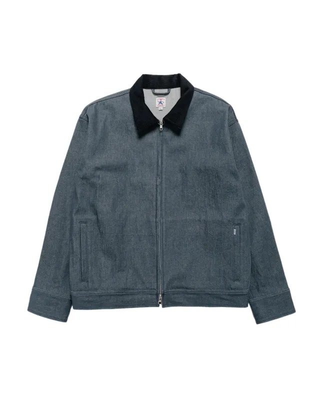 Randy's Garments Station Jacket Washed 13.5oz Cotton Charcoal Cone Denim sold by Lost & Found