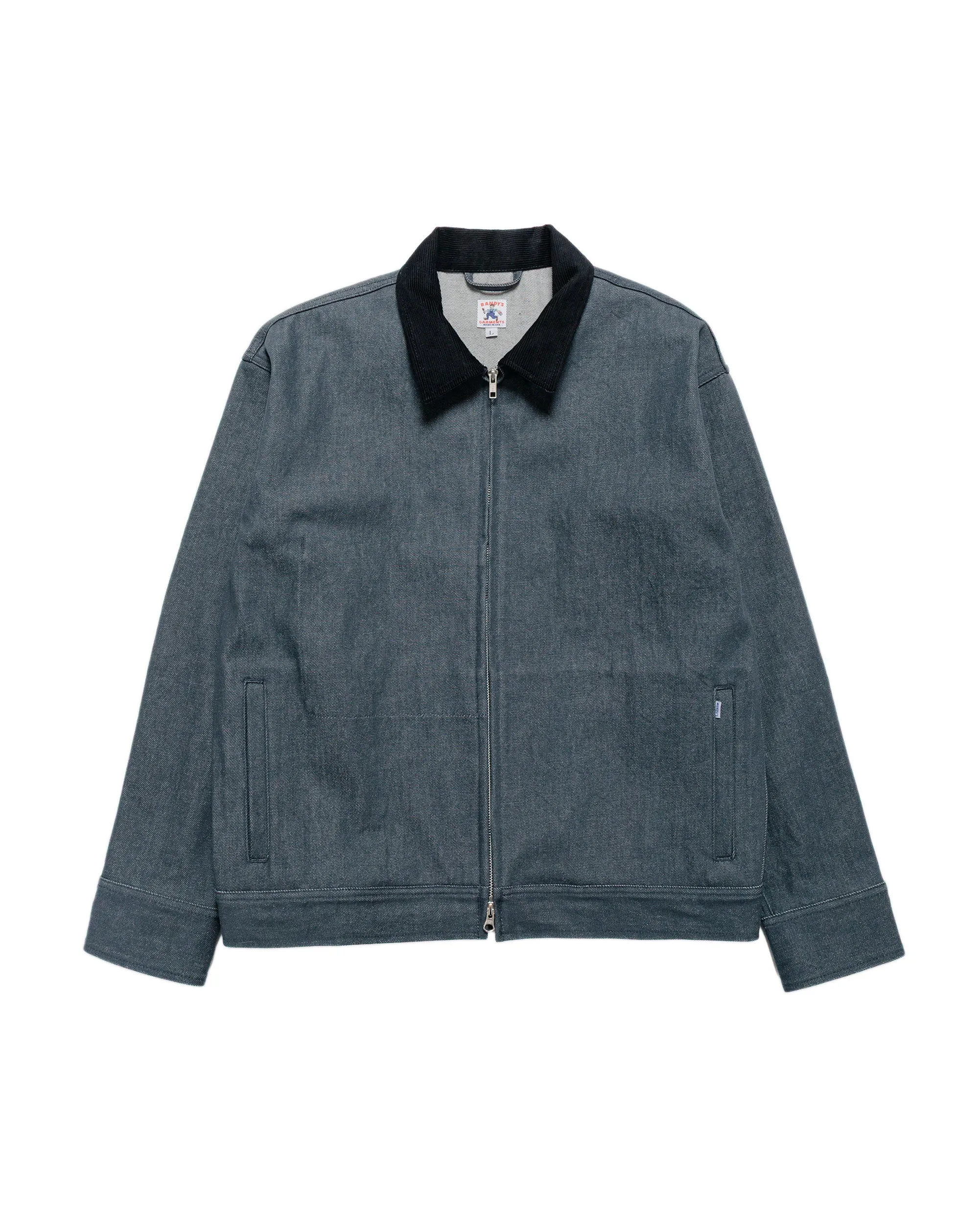 Randy's Garments Station Jacket Washed 13.5oz Cotton Charcoal Cone Denim sold by Lost & Found