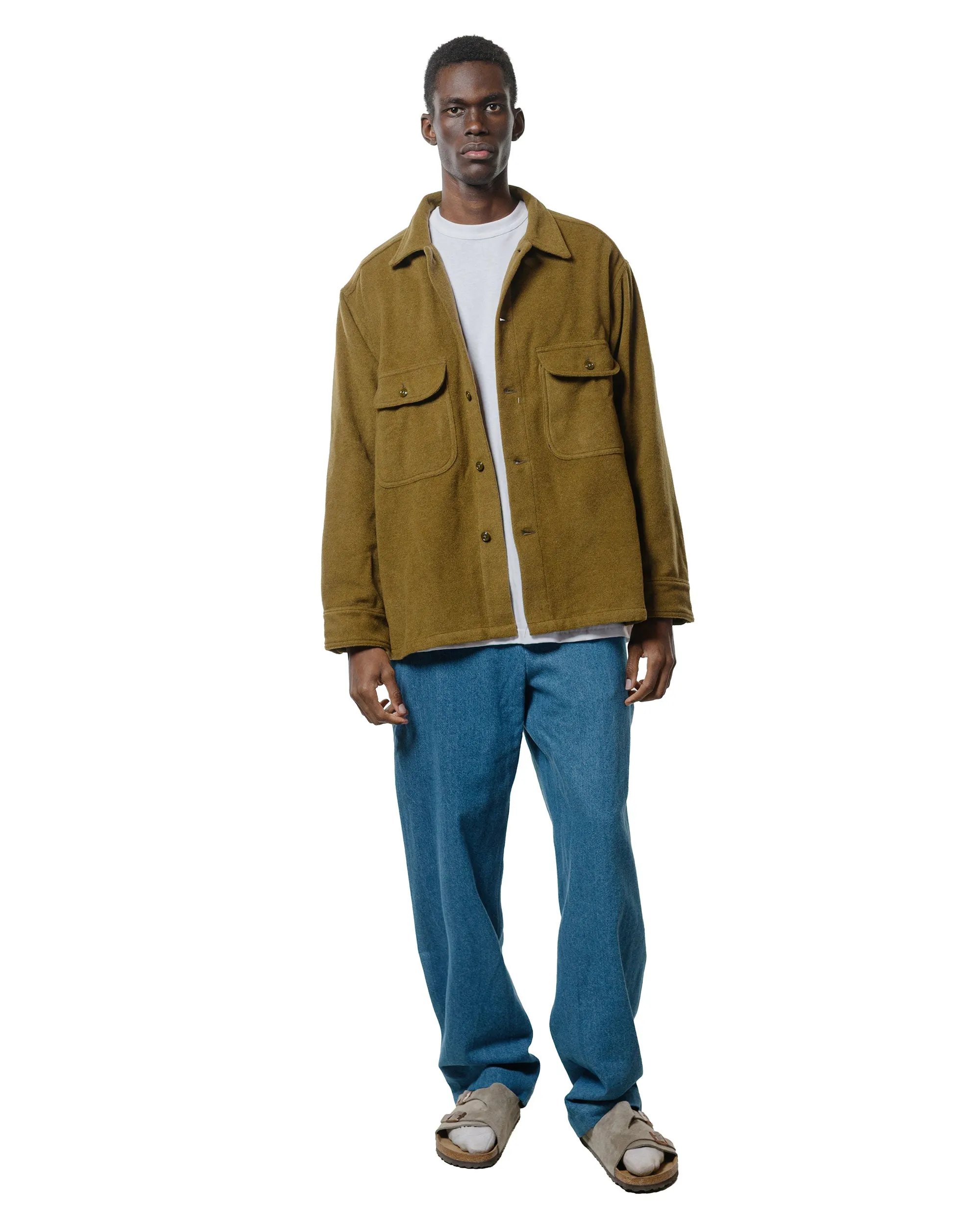 Randy's Garments Over Shirt Olive Drab Heavy Triblend Brushed Wool sold by Lost & Found product image thumbnail 4