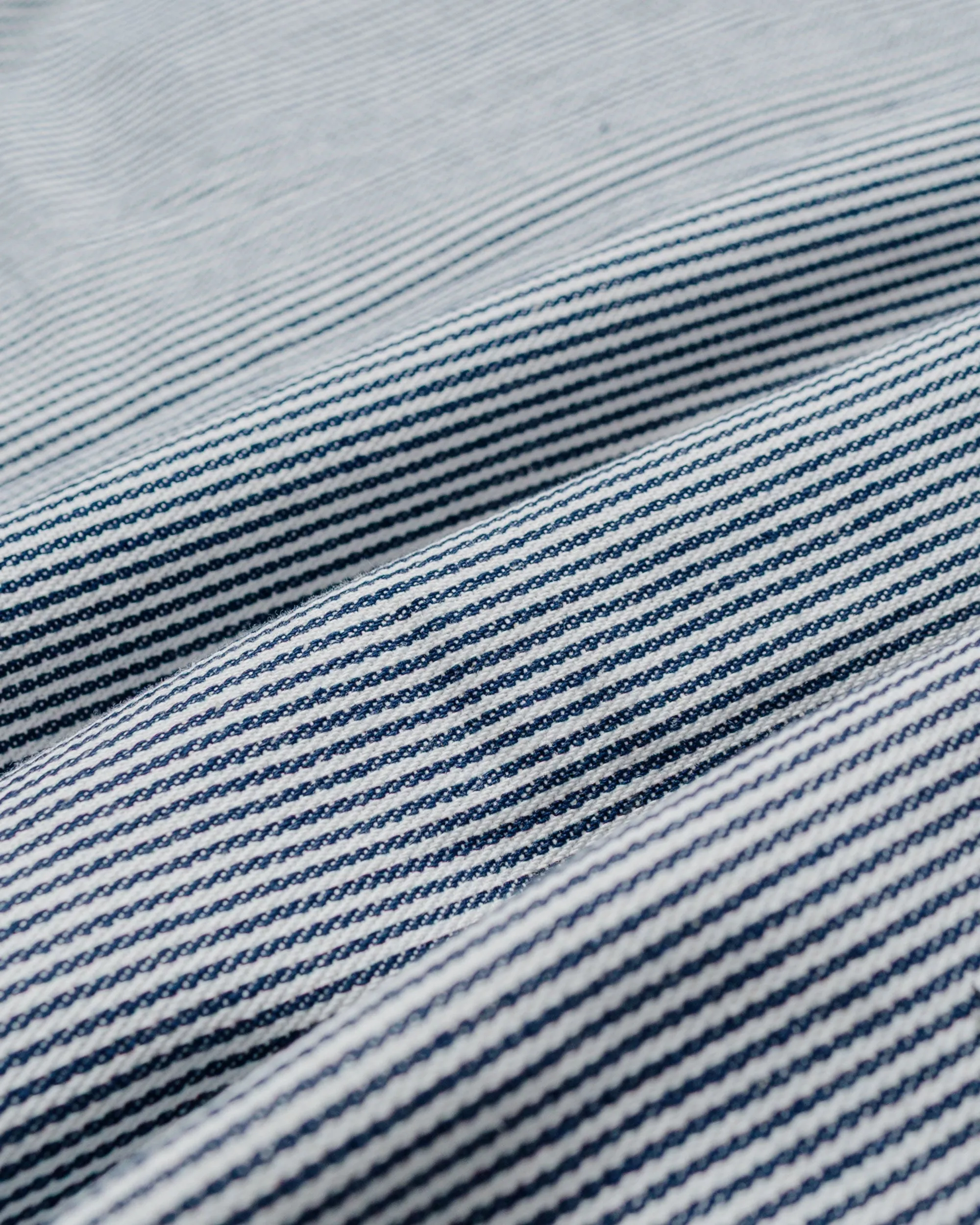 Randy's Garments 1-Pocket Work Shirt 8oz Narrow Stripe Cotton Denim White/Indigo sold by Lost & Found product image thumbnail 3