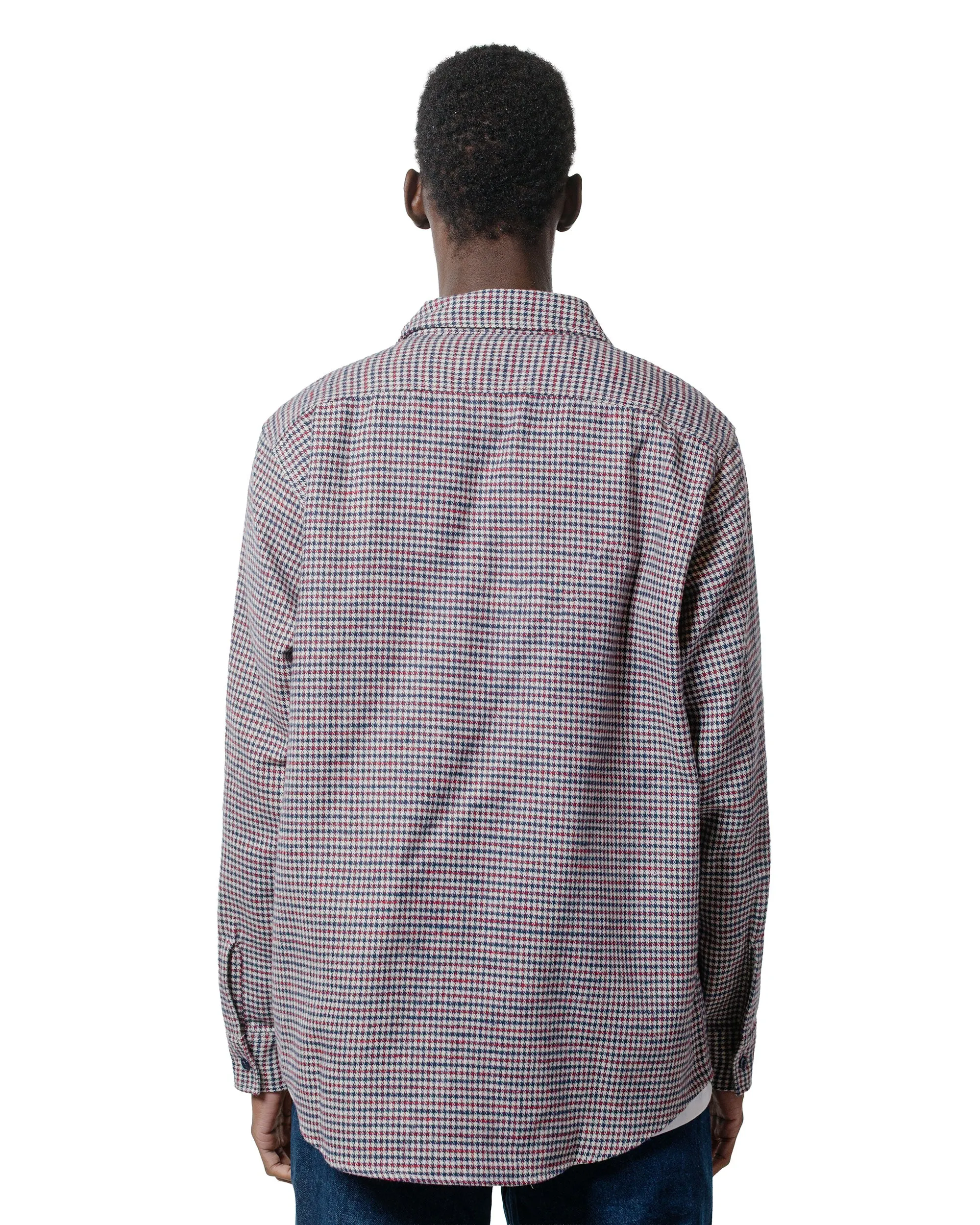 Randy's Garments 3-Pocket Work Shirt Cotton Heavy Brushed Houndstooth Blue/Red sold by Lost & Found product image thumbnail 3