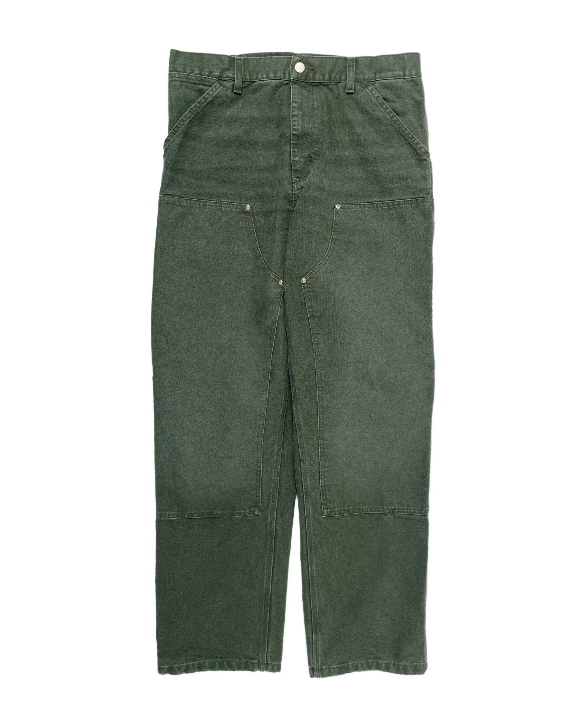 Carhartt W.I.P. Double Knee Pant Olive Stone Canvas sold by Lost & Found