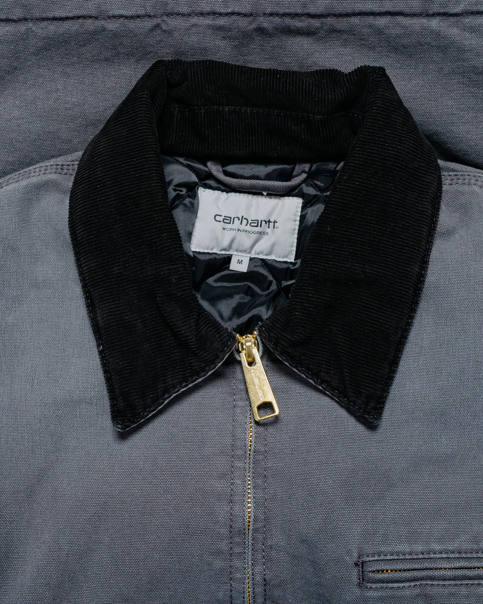 Carhartt W.I.P. OG Detroit Jacket Graphite/Black Stone Canvas sold by Lost & Found product image thumbnail 5