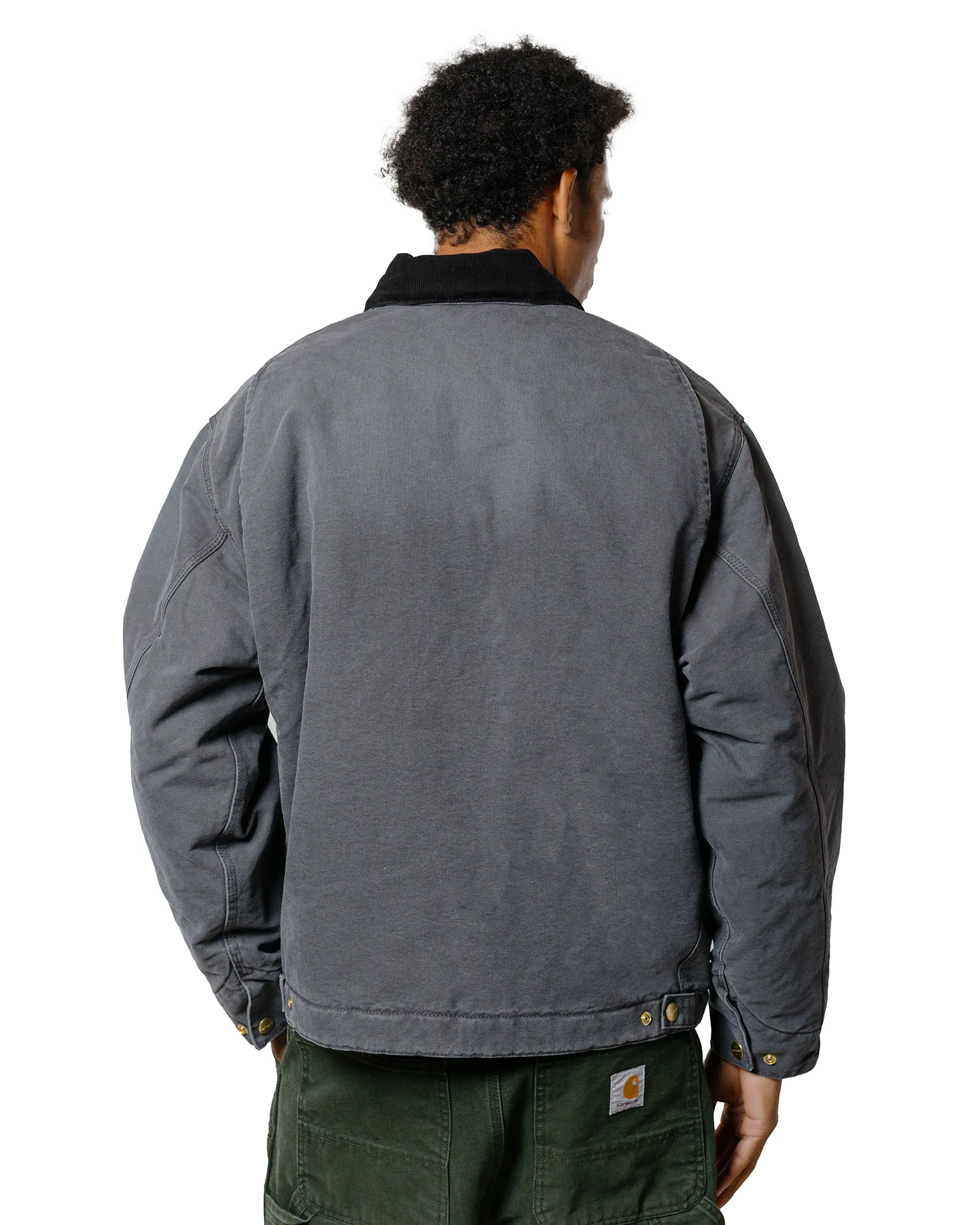Carhartt W.I.P. OG Detroit Jacket Graphite/Black Stone Canvas sold by Lost & Found product image thumbnail 3