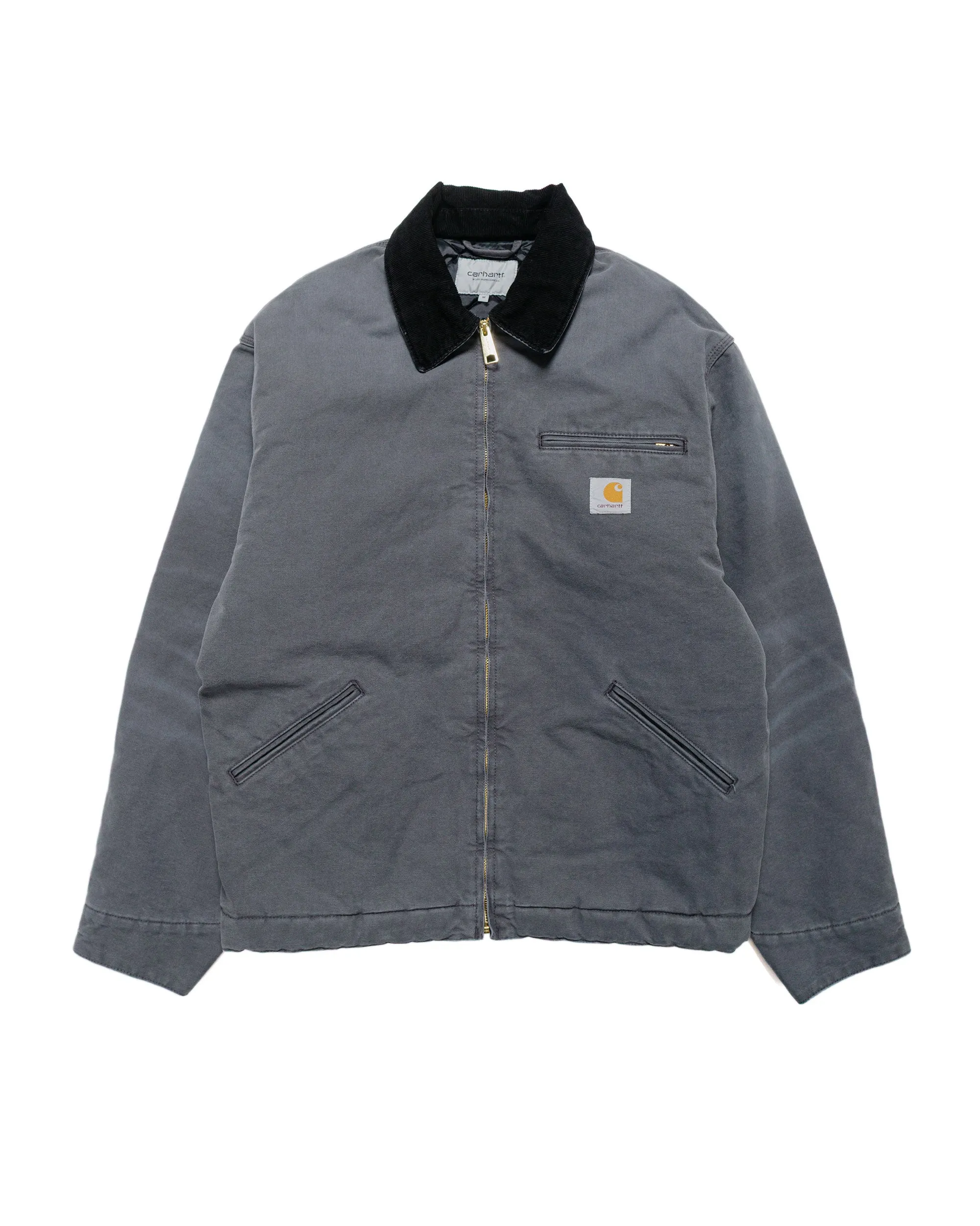 Carhartt W.I.P. OG Detroit Jacket Graphite/Black Stone Canvas sold by Lost & Found