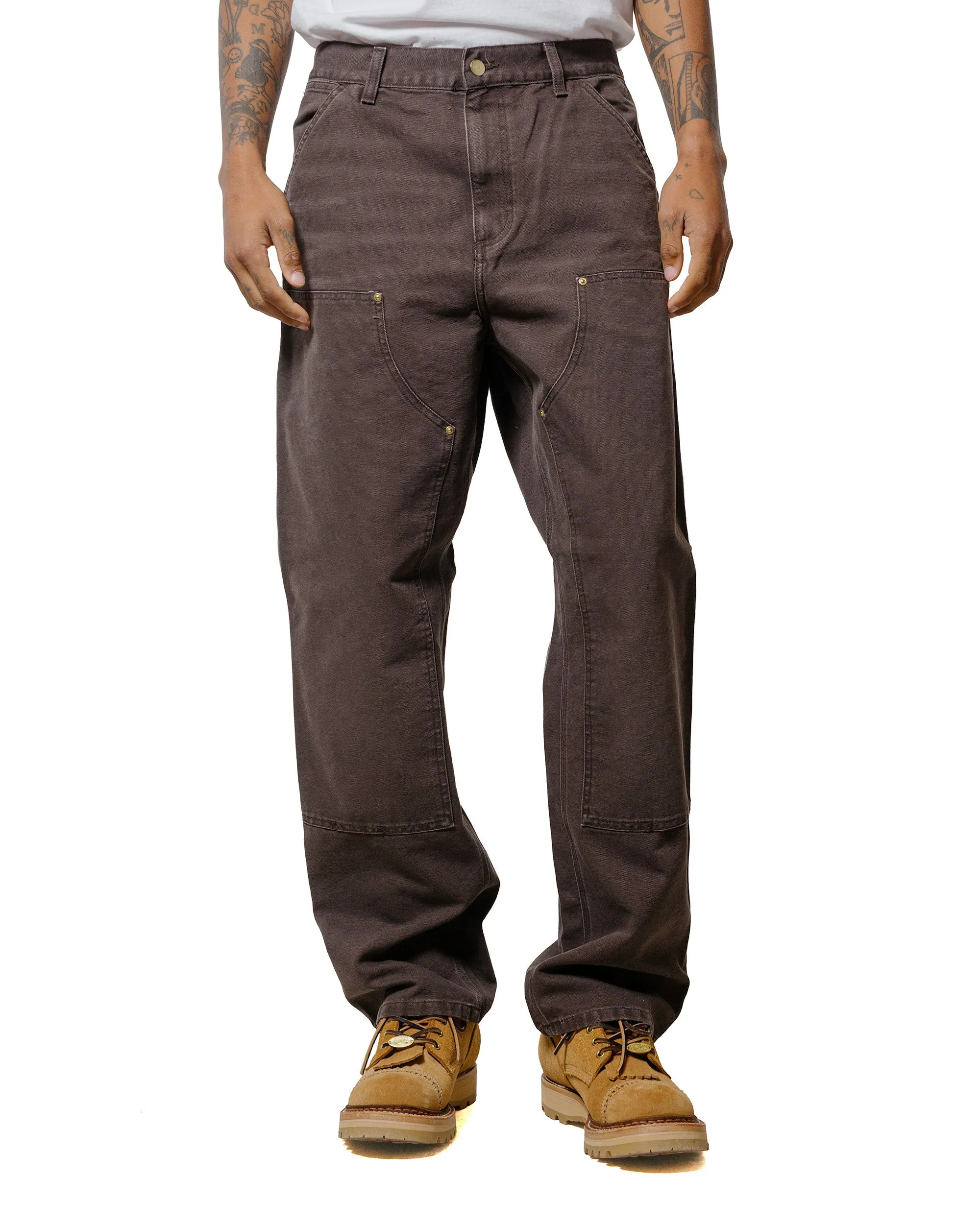 Carhartt W.I.P. Double Knee Pant Tobacco Stone Canvas sold by Lost & Found product image thumbnail 2