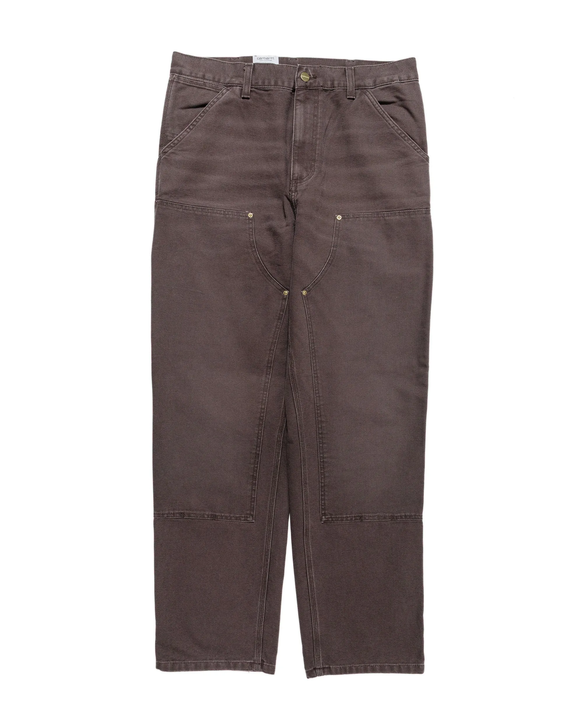 Carhartt W.I.P. Double Knee Pant Tobacco Stone Canvas sold by Lost & Found