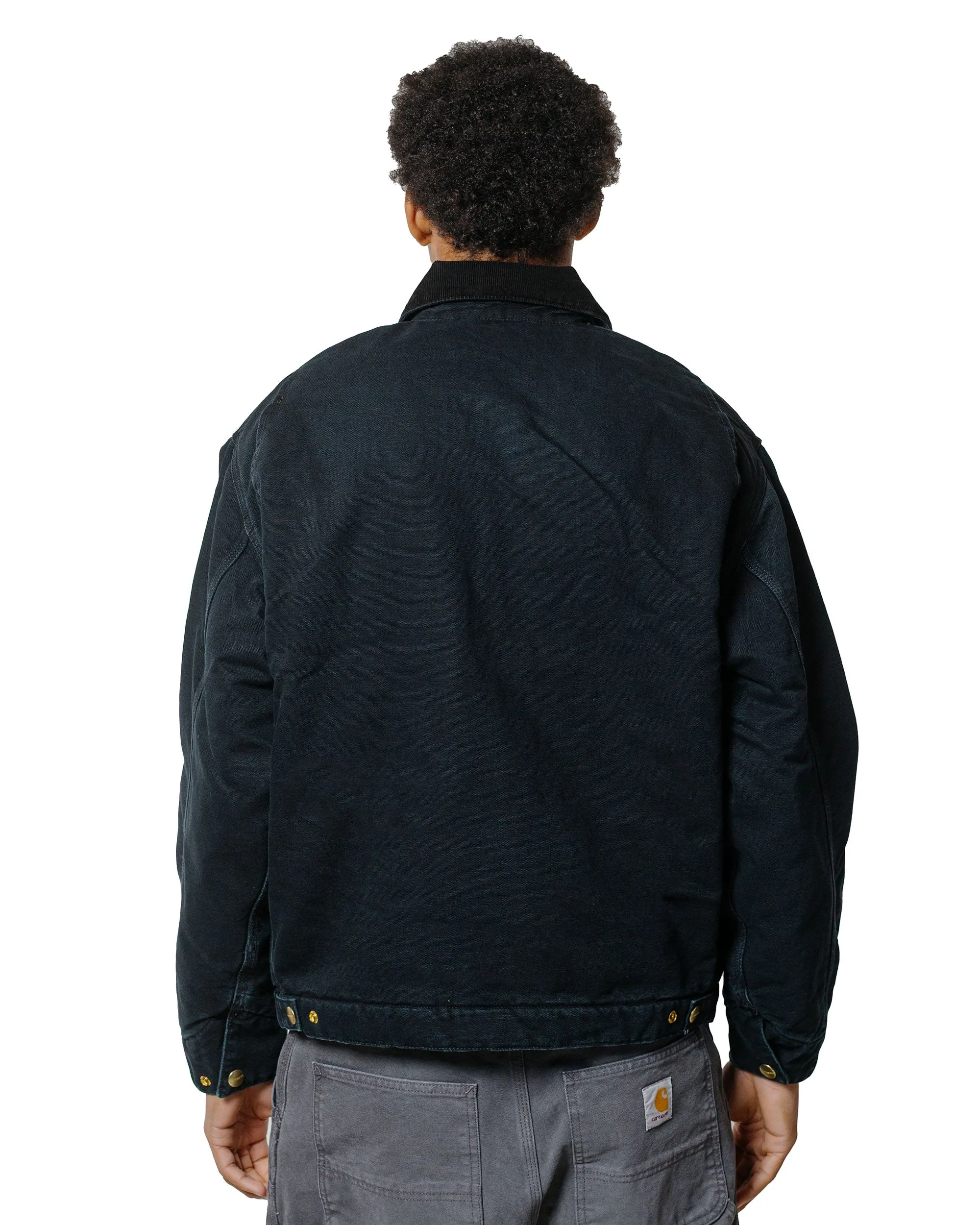 Carhartt W.I.P. OG Detroit Jacket Black/Black Stone Canvas sold by Lost & Found product image thumbnail 3