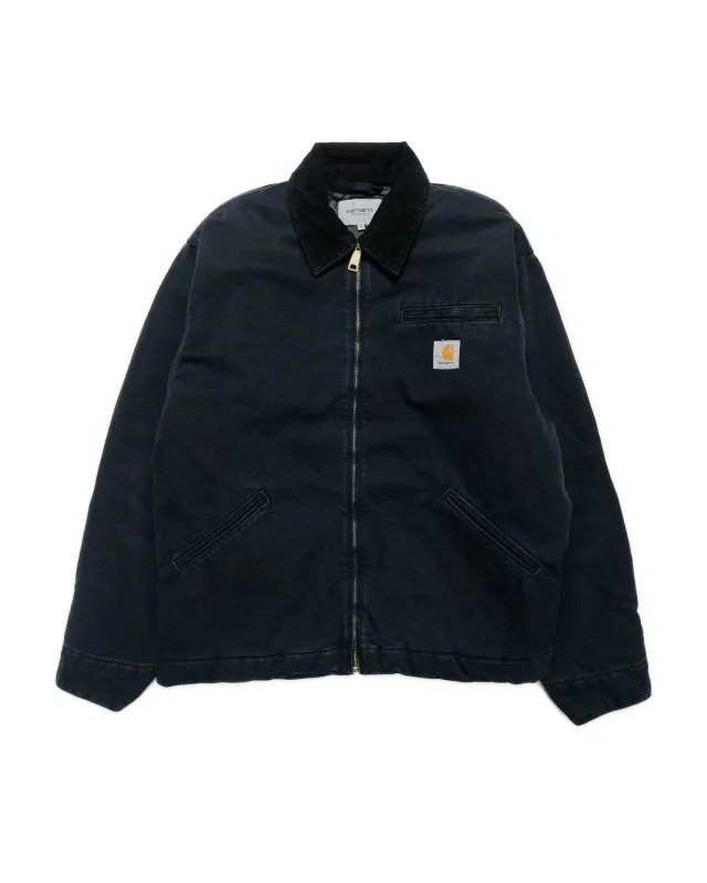 Carhartt W.I.P. OG Detroit Jacket Black/Black Stone Canvas sold by Lost & Found