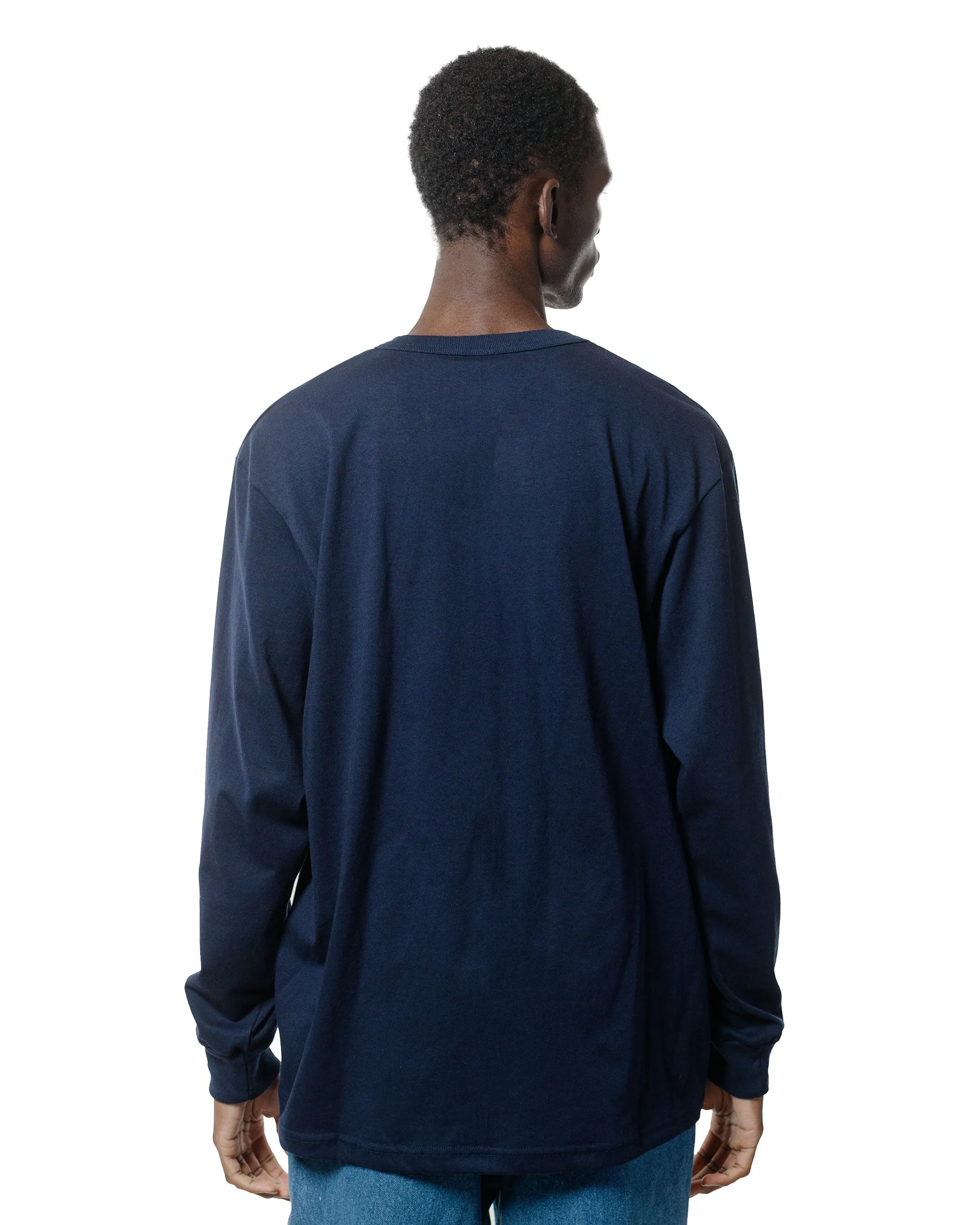 Randy's Garments Long-Sleeve Pocket Tee Navy sold by Lost & Found product image thumbnail 3