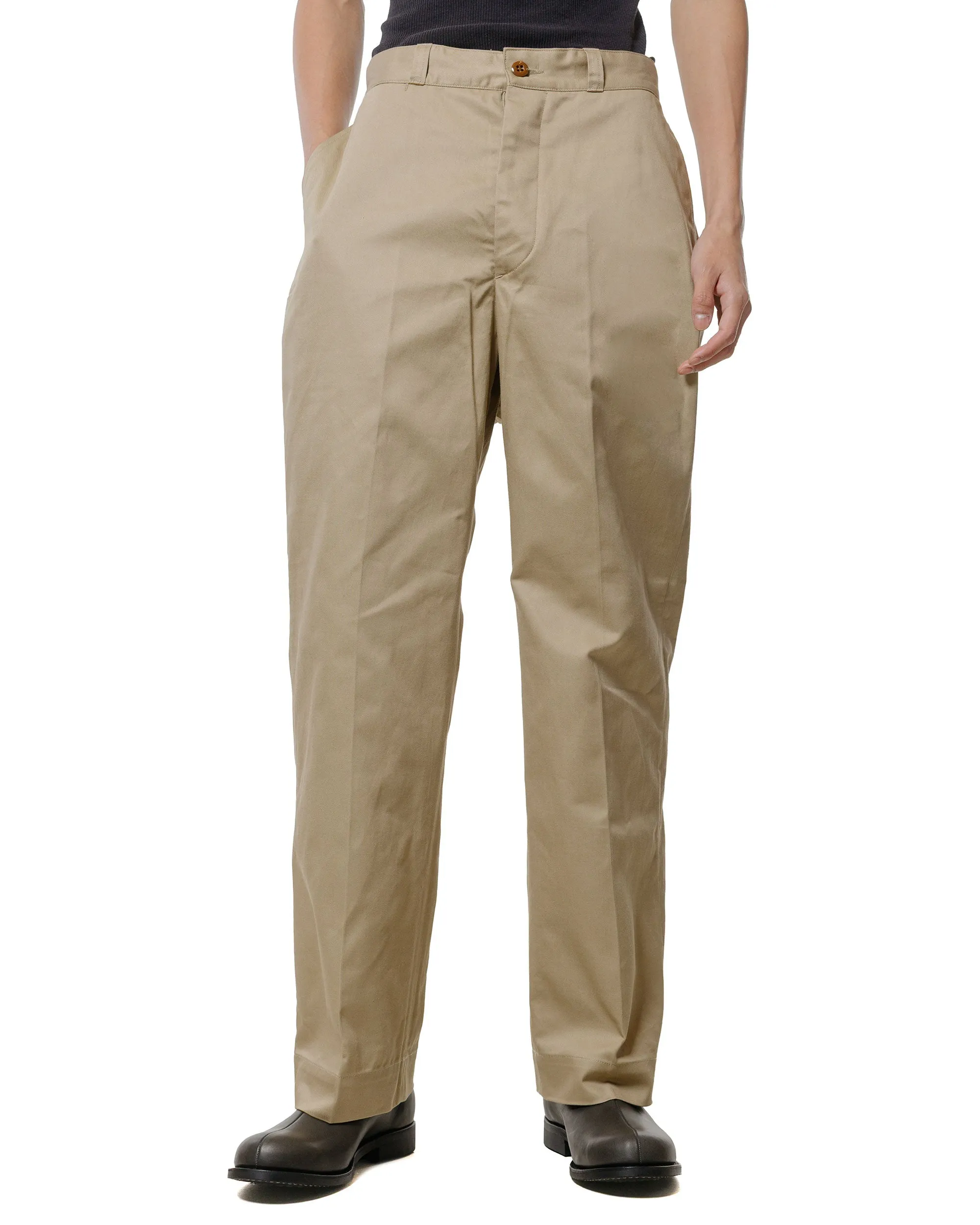 Phigvel Officer Trousers (Regular) Khaki Beige sold by Lost & Found product image thumbnail 2