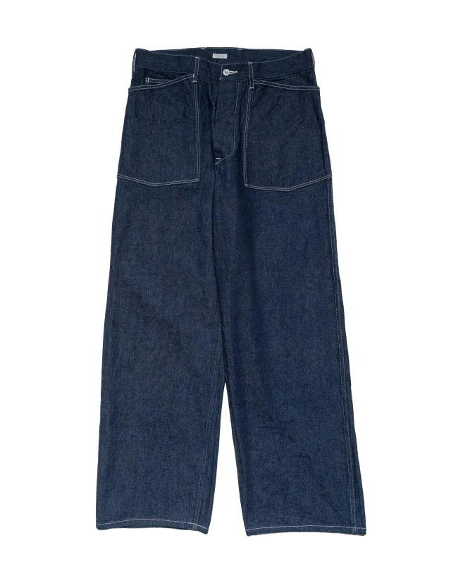 Phigvel Mil Denim Fatigue Trousers Indigo sold by Lost & Found