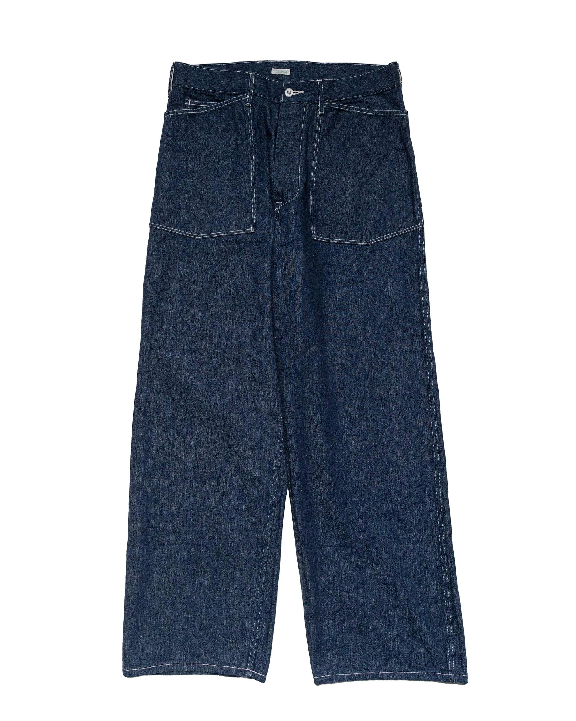 Phigvel Mil Denim Fatigue Trousers Indigo sold by Lost & Found