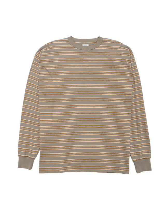 Phigvel Border Long Sleeve Top Taupe Beige/Russett sold by Lost & Found