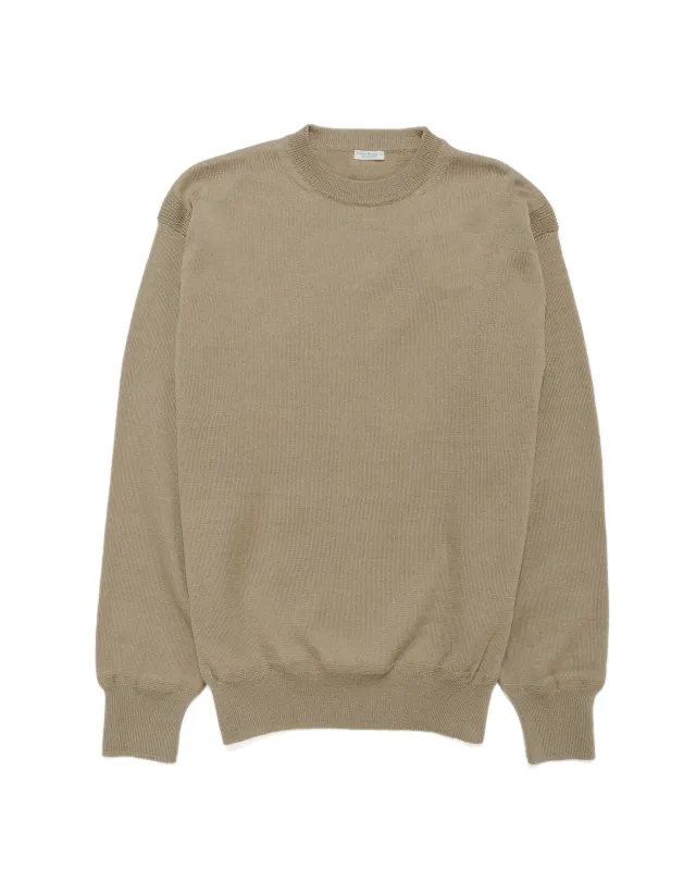 Phigvel W/L Crewneck Knit Khaki Beige sold by Lost & Found