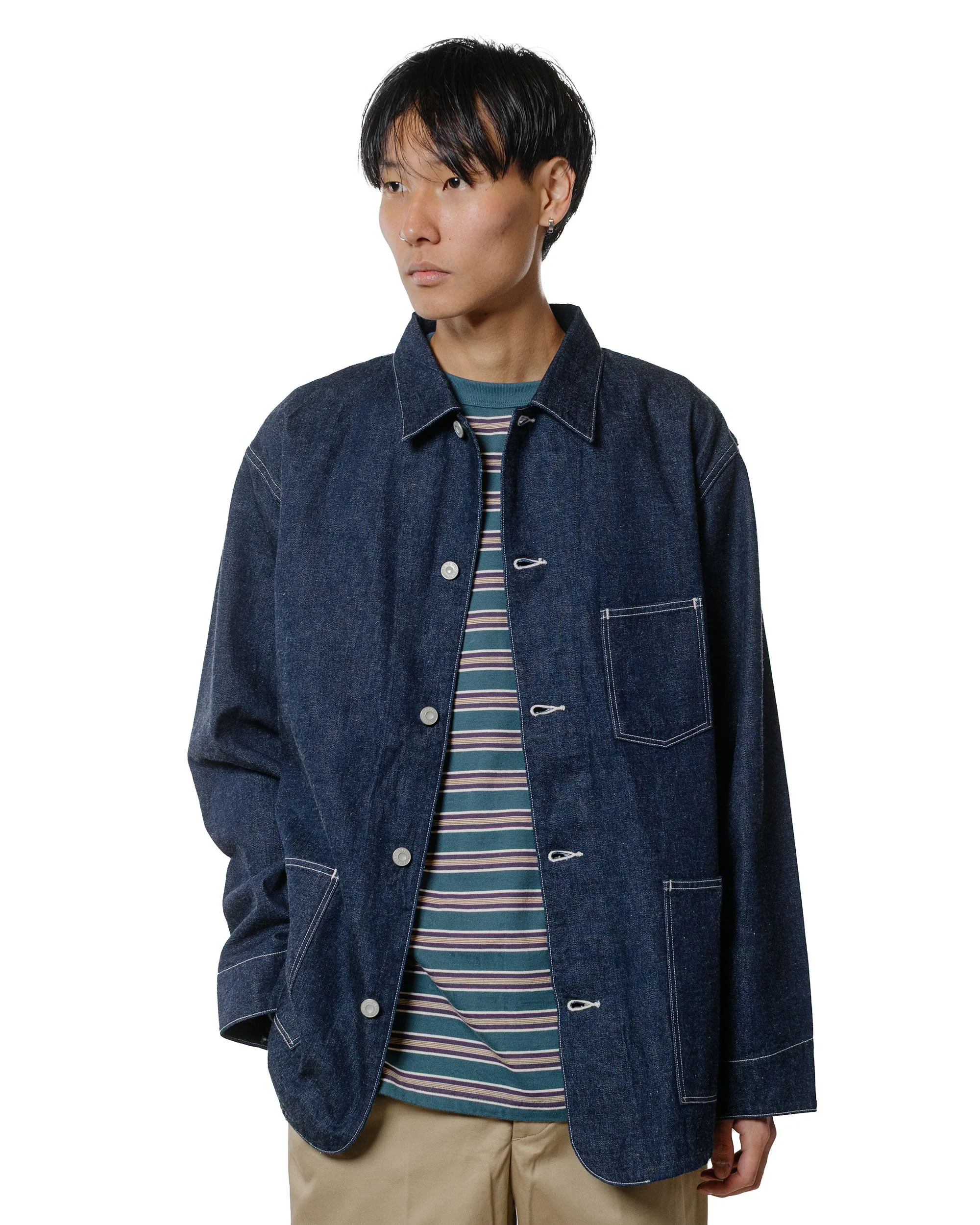 Phigvel Denim Chore Jacket Indigo sold by Lost & Found product image thumbnail 2
