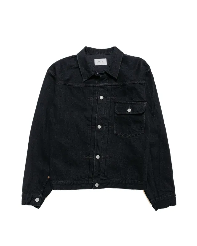 CIOTA Single Pocket Denim Jacket Black One Wash sold by Lost & Found