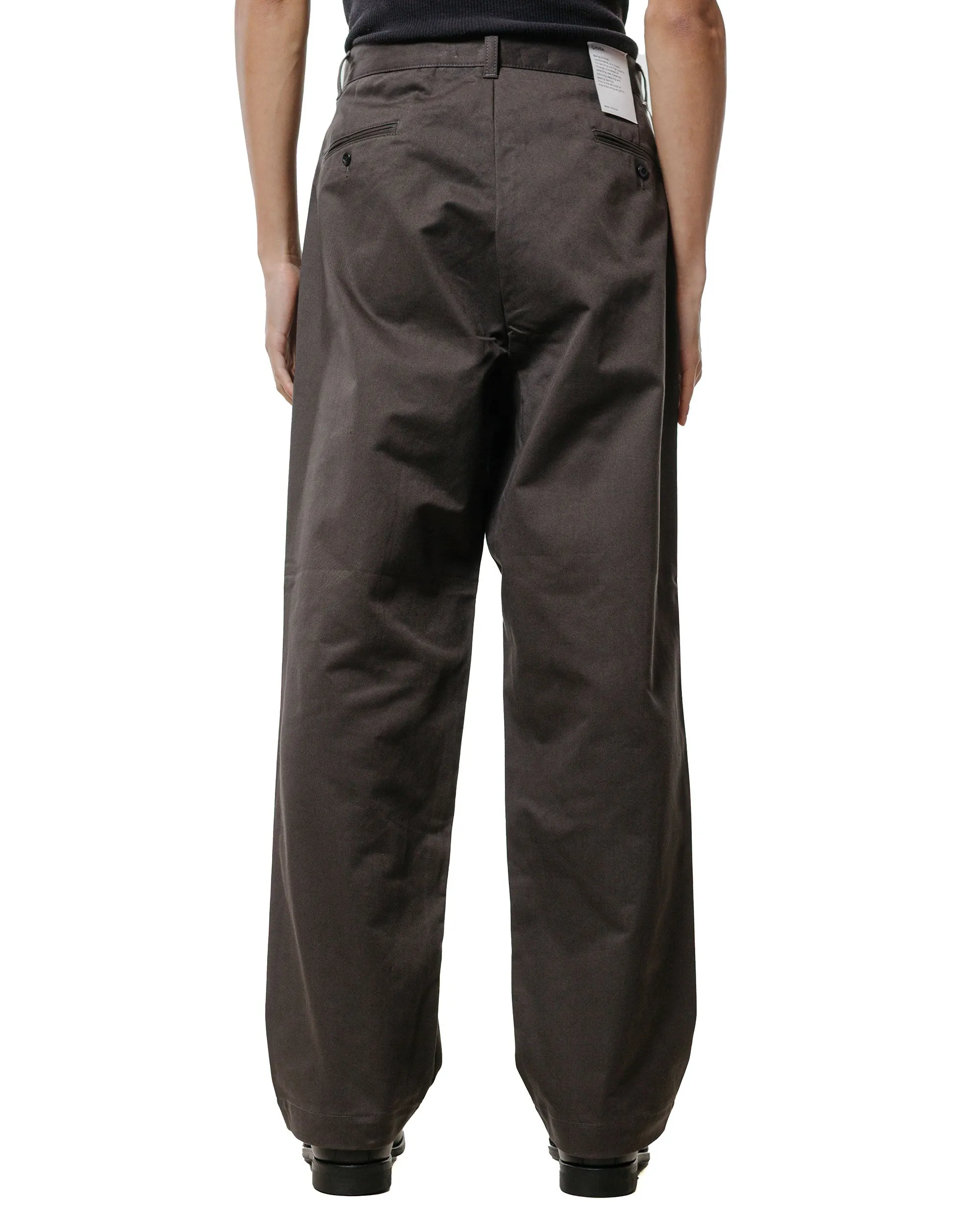 CIOTA 2 Tuck Chino Cloth Pants (Stone Wash) Charcoal Grey sold by Lost & Found product image thumbnail 3