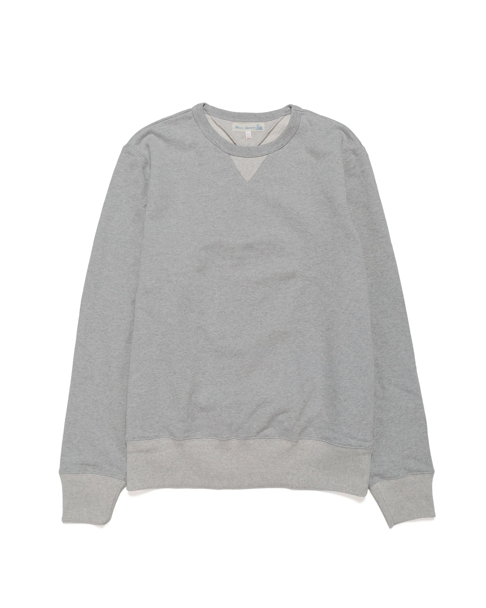 Merz B. Schwanen 3M46 Vintage Machine Fleece Sweatshirt Grey Melange sold by Lost & Found