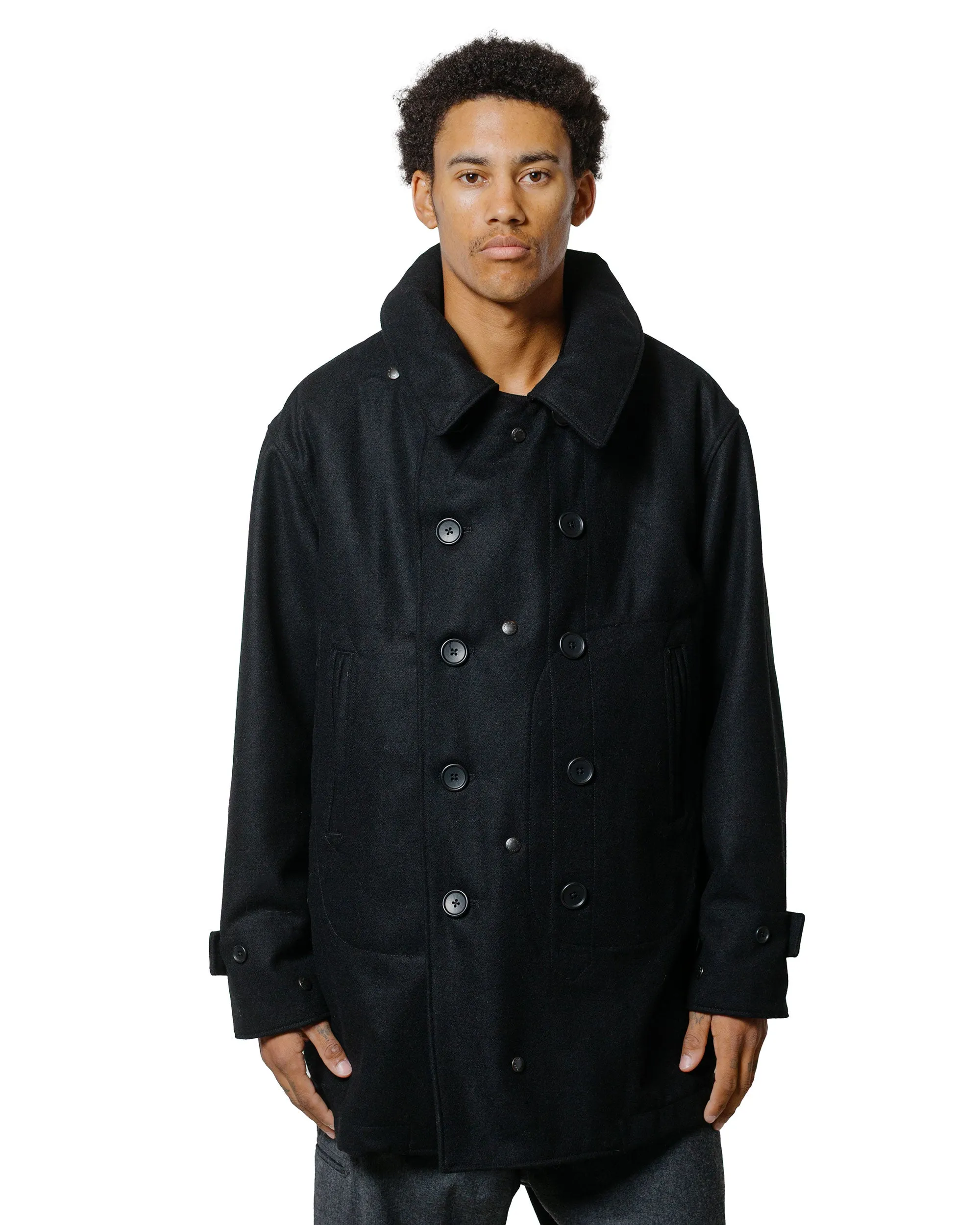 Engineered Garments Fireman Jacket Black 24oz Wool Melton sold by Lost & Found product image thumbnail 2